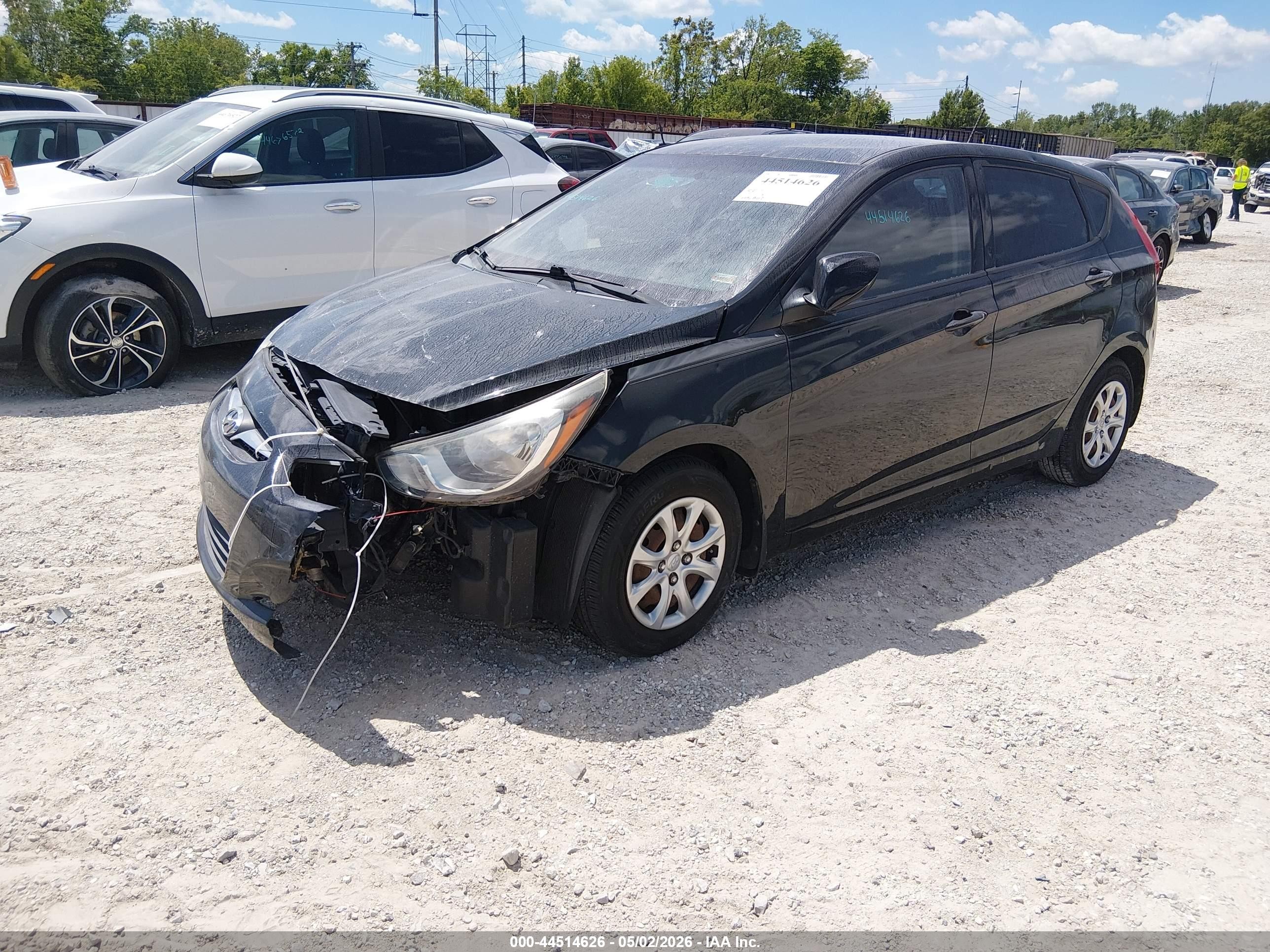 2013 Hyundai Accent Gs Black vin: KMHCT5AE8DU084655