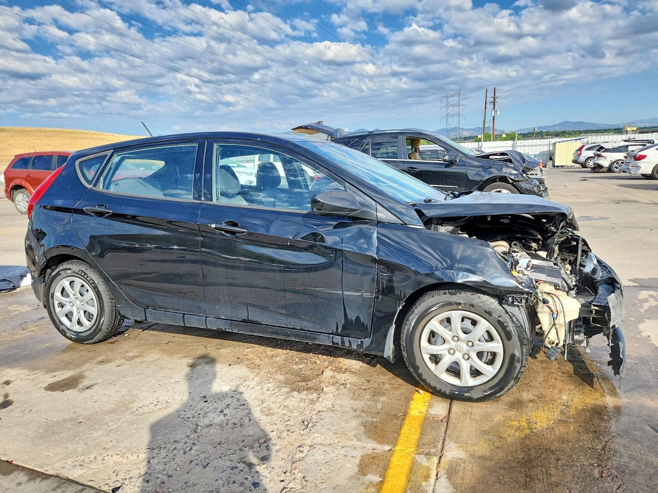 2013 Hyundai Accent Gs Black vin: KMHCT5AE8DU087779
