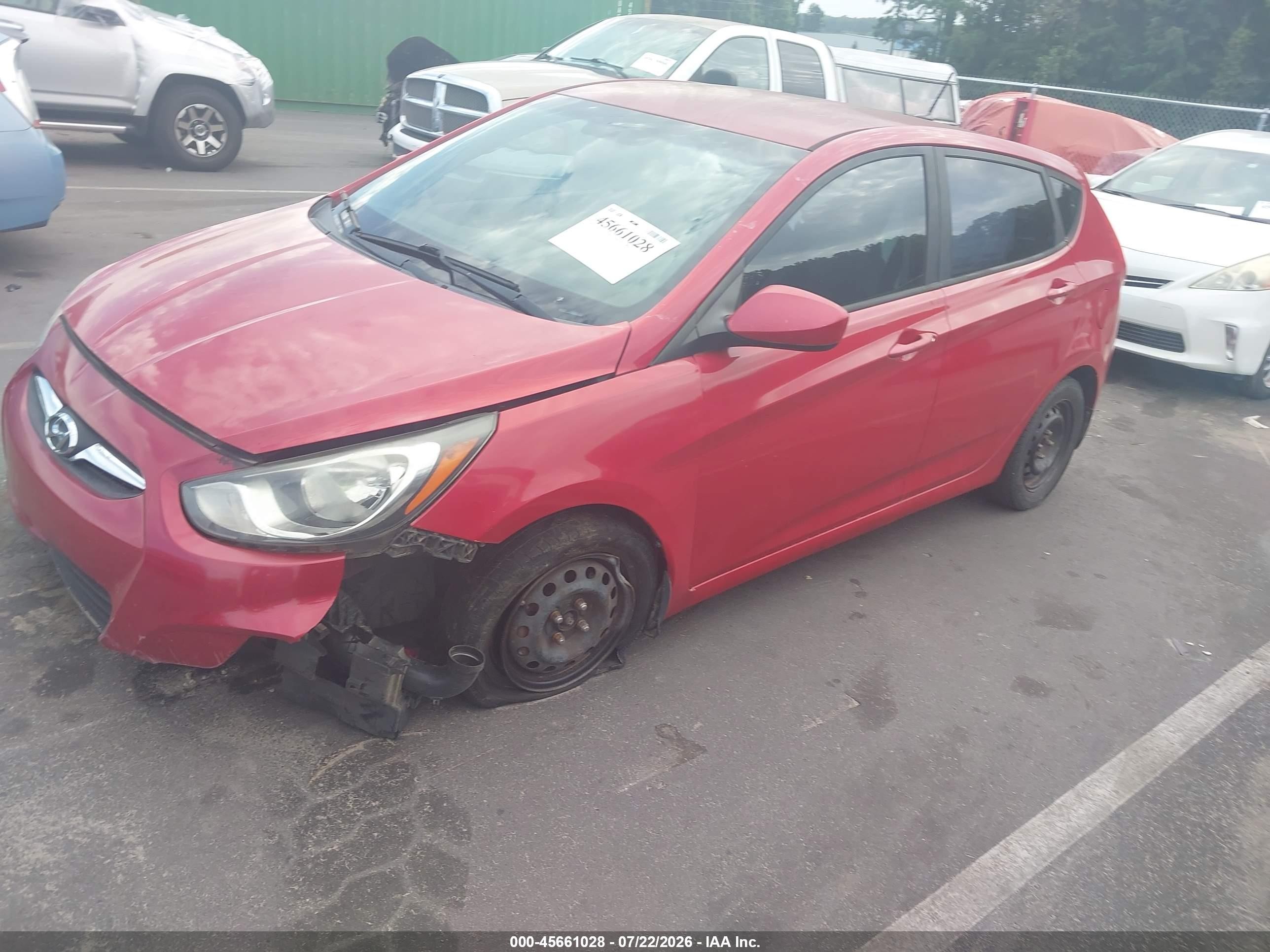 2013 Hyundai Accent Gs Red vin: KMHCT5AE8DU093646