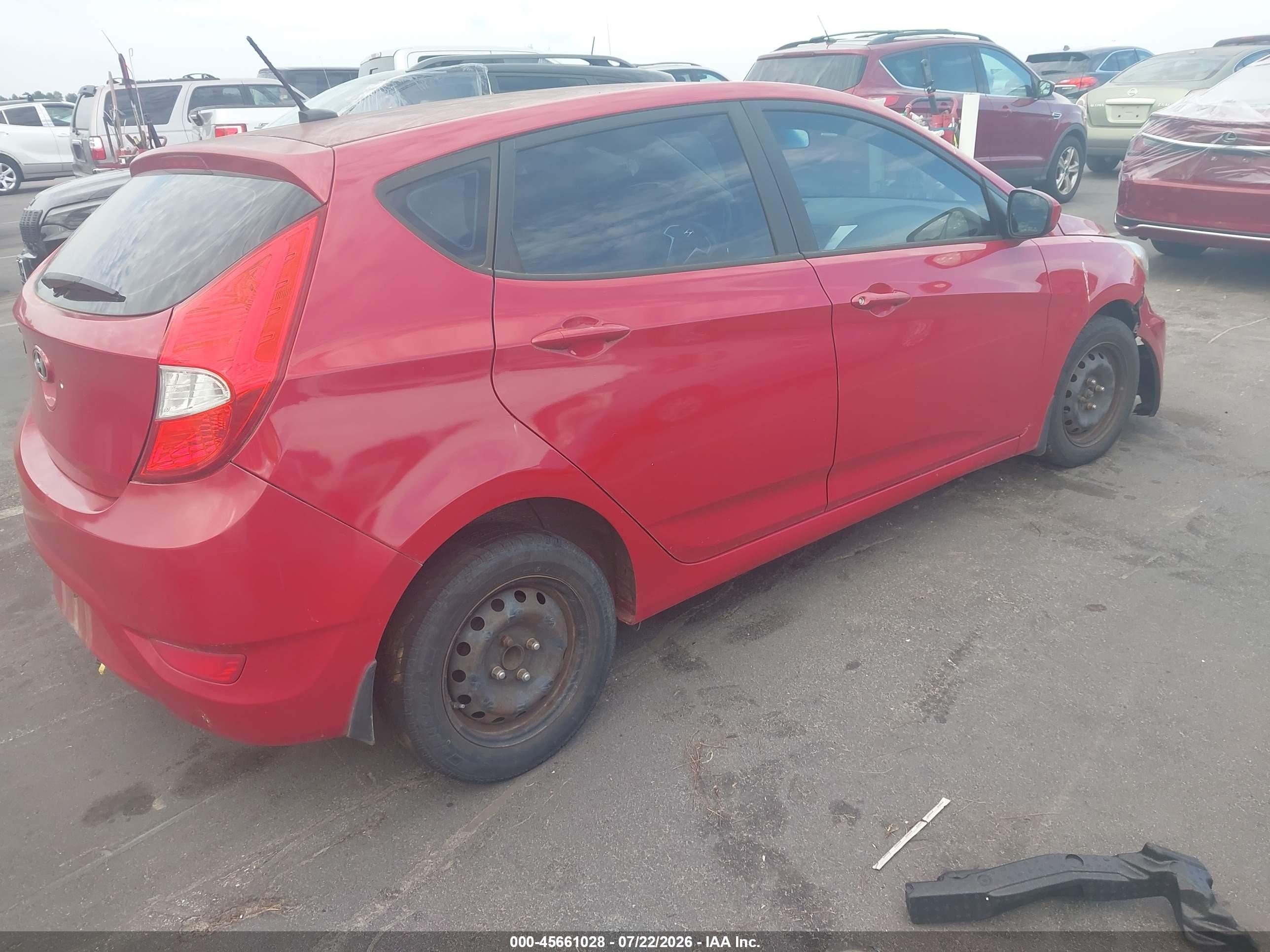2013 Hyundai Accent Gs Red vin: KMHCT5AE8DU093646