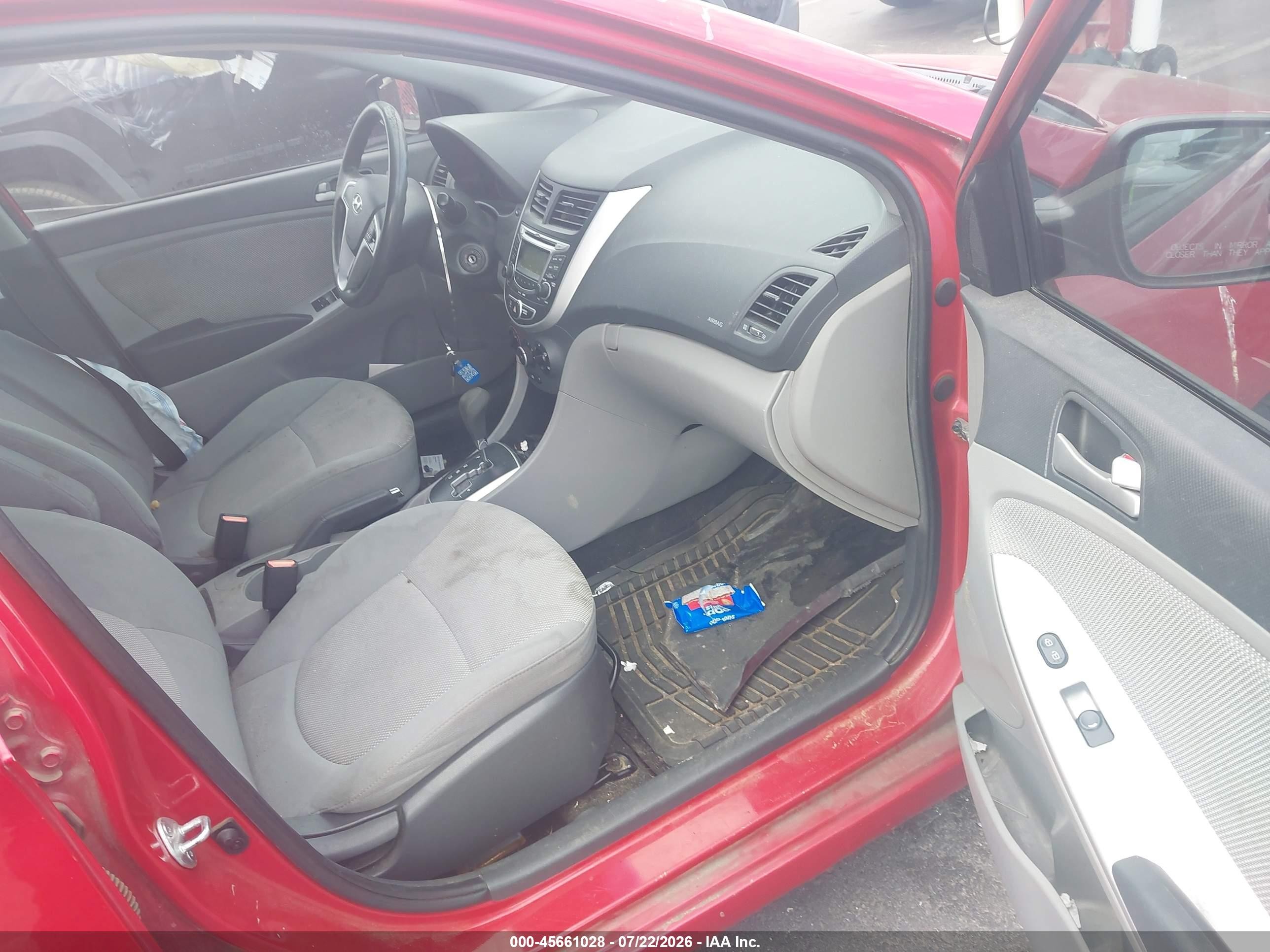 2013 Hyundai Accent Gs Red vin: KMHCT5AE8DU093646