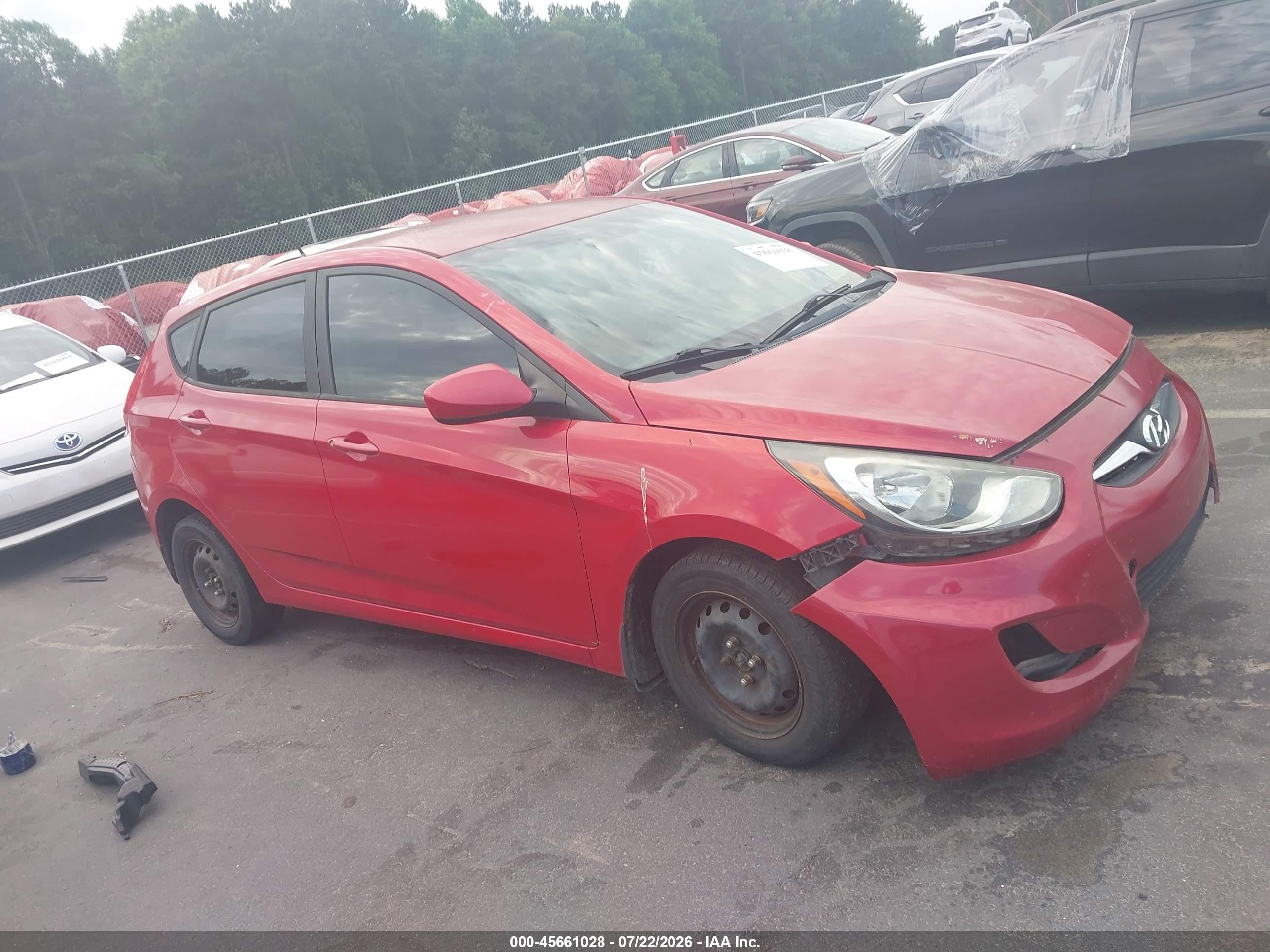 2013 Hyundai Accent Gs Red vin: KMHCT5AE8DU093646