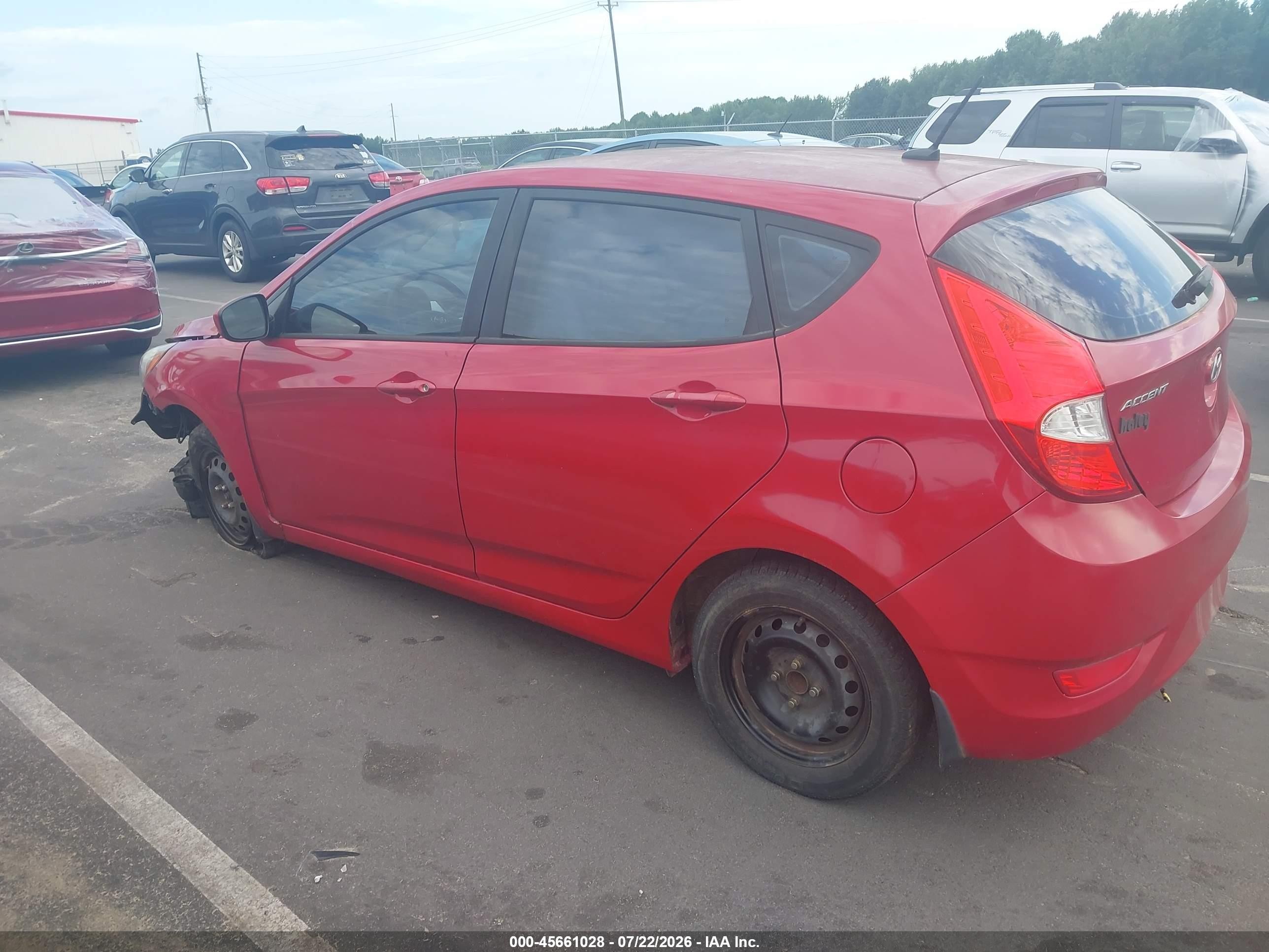 2013 Hyundai Accent Gs Red vin: KMHCT5AE8DU093646