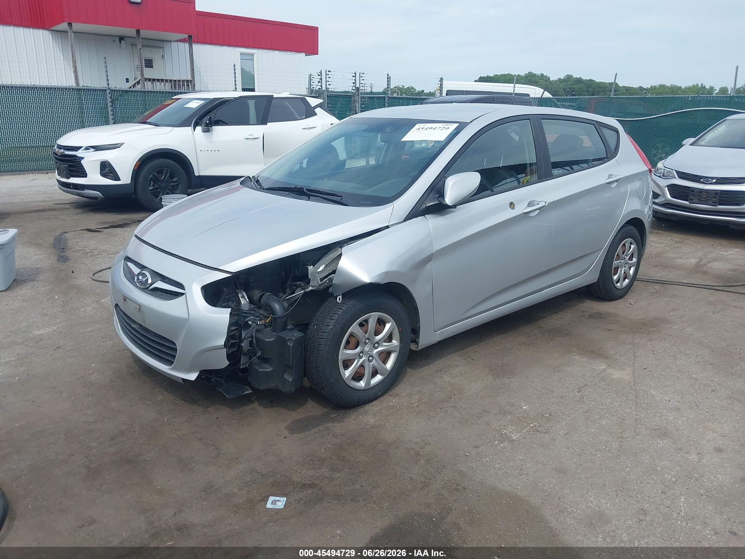 2014 Hyundai Accent Gs Silver vin: KMHCT5AE8EU146640