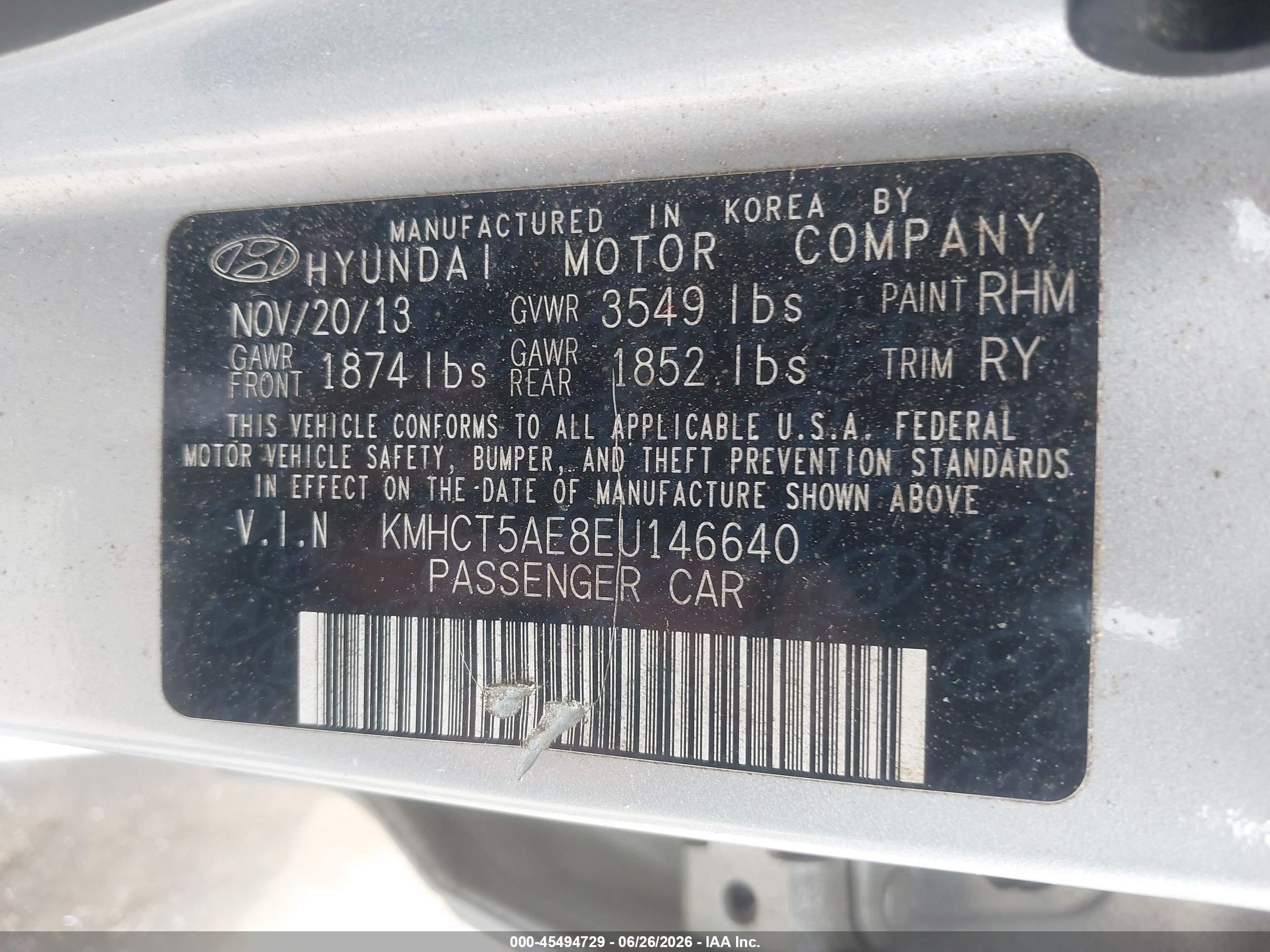 2014 Hyundai Accent Gs Silver vin: KMHCT5AE8EU146640