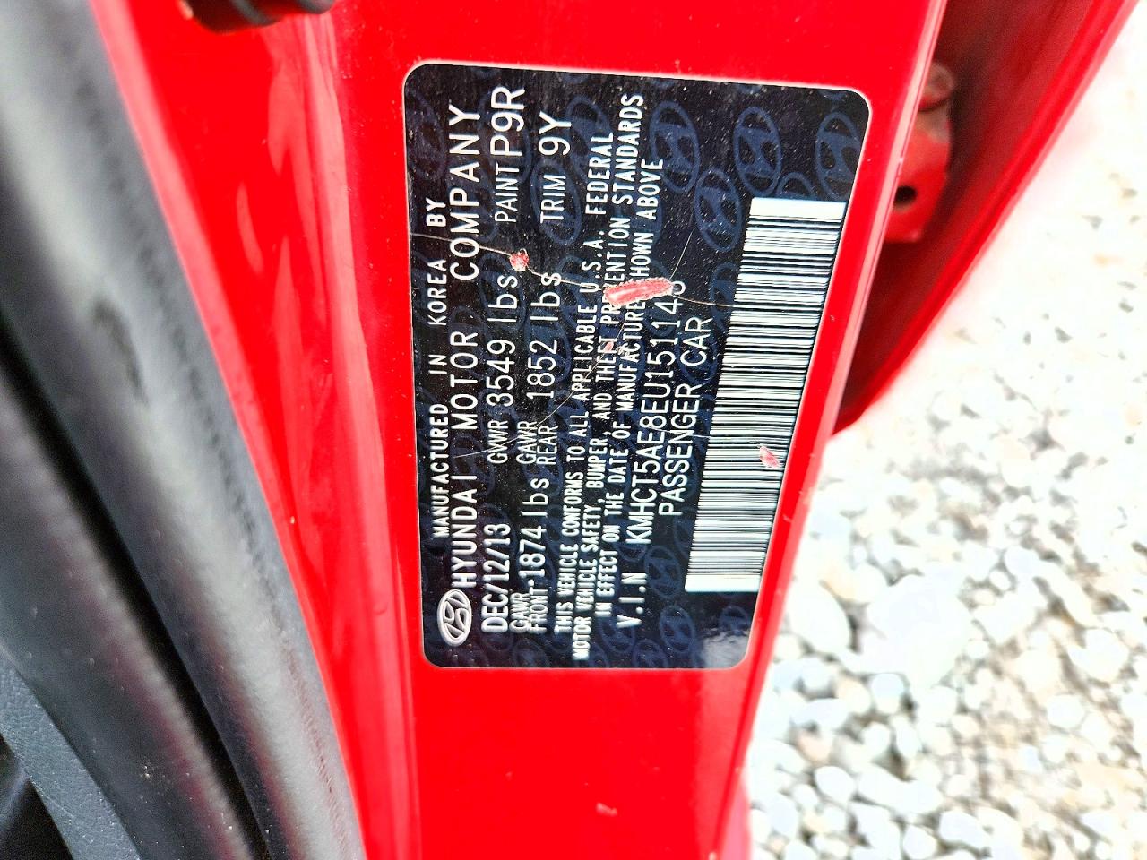 2014 Hyundai Accent Gs Red vin: KMHCT5AE8EU151143