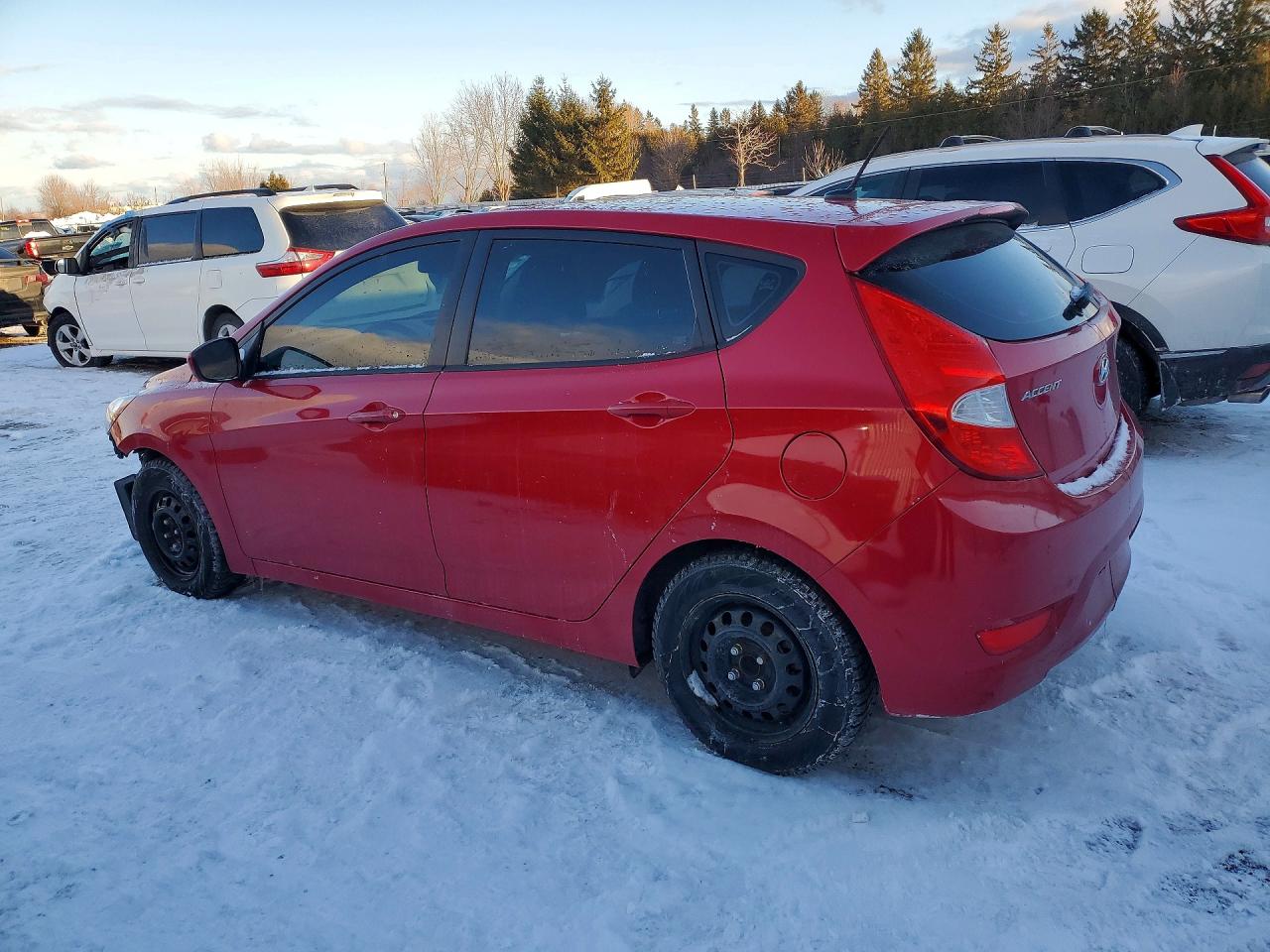 2014 Hyundai Accent Red vin: KMHCT5AE8EU166371
