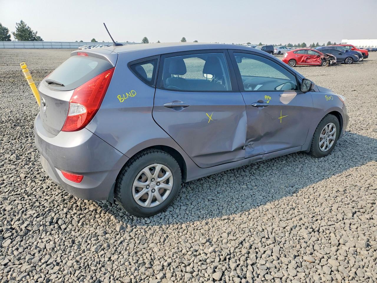 2014 Hyundai Accent Gs Gray vin: KMHCT5AE8EU180853
