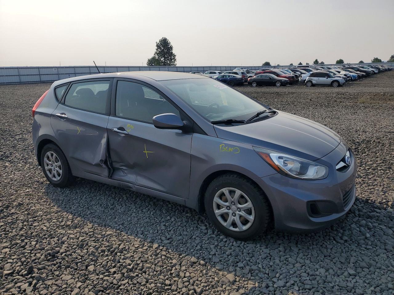 2014 Hyundai Accent Gs Gray vin: KMHCT5AE8EU180853