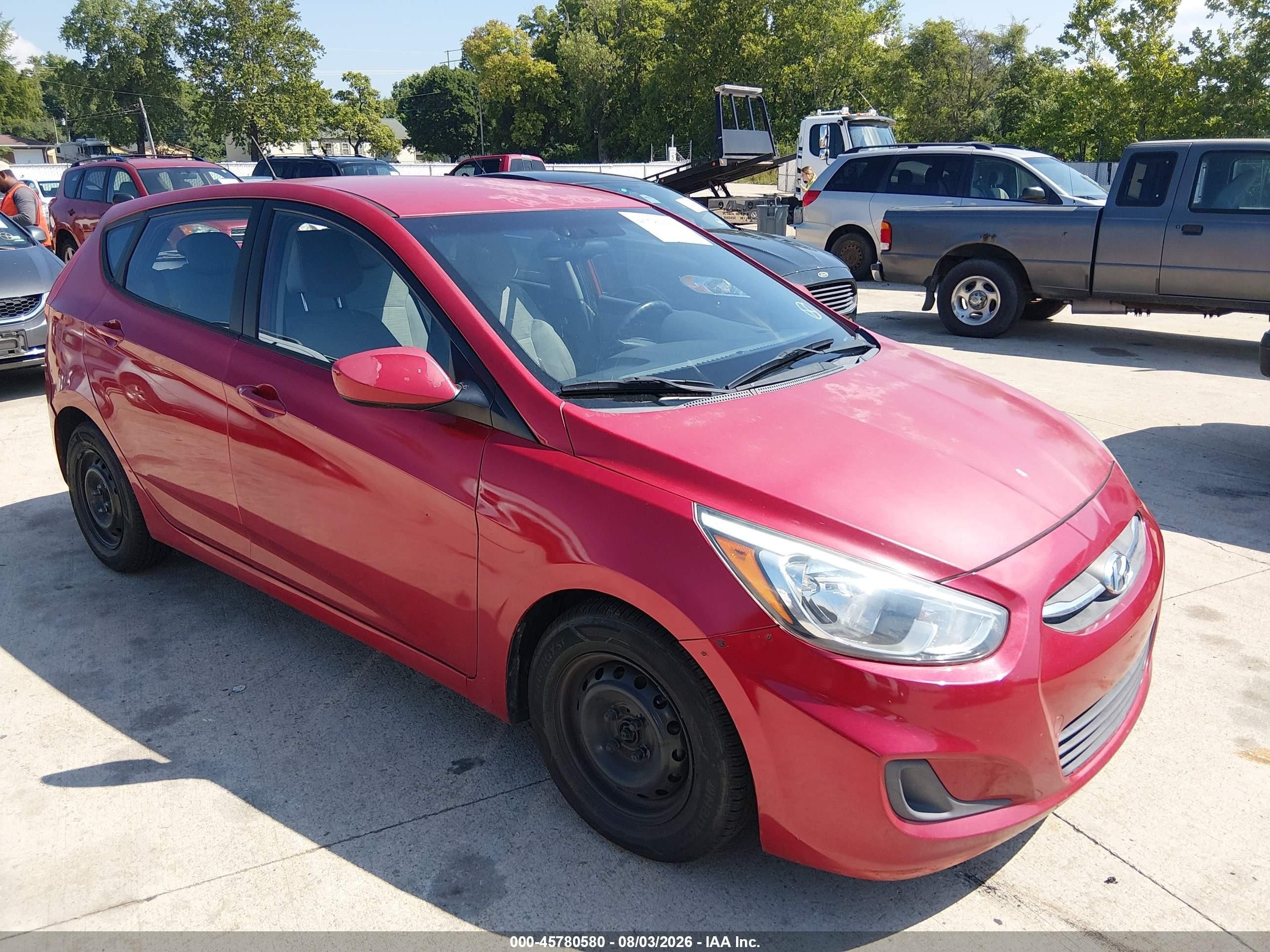 2015 Hyundai Accent Gs Red vin: KMHCT5AE8FU198111