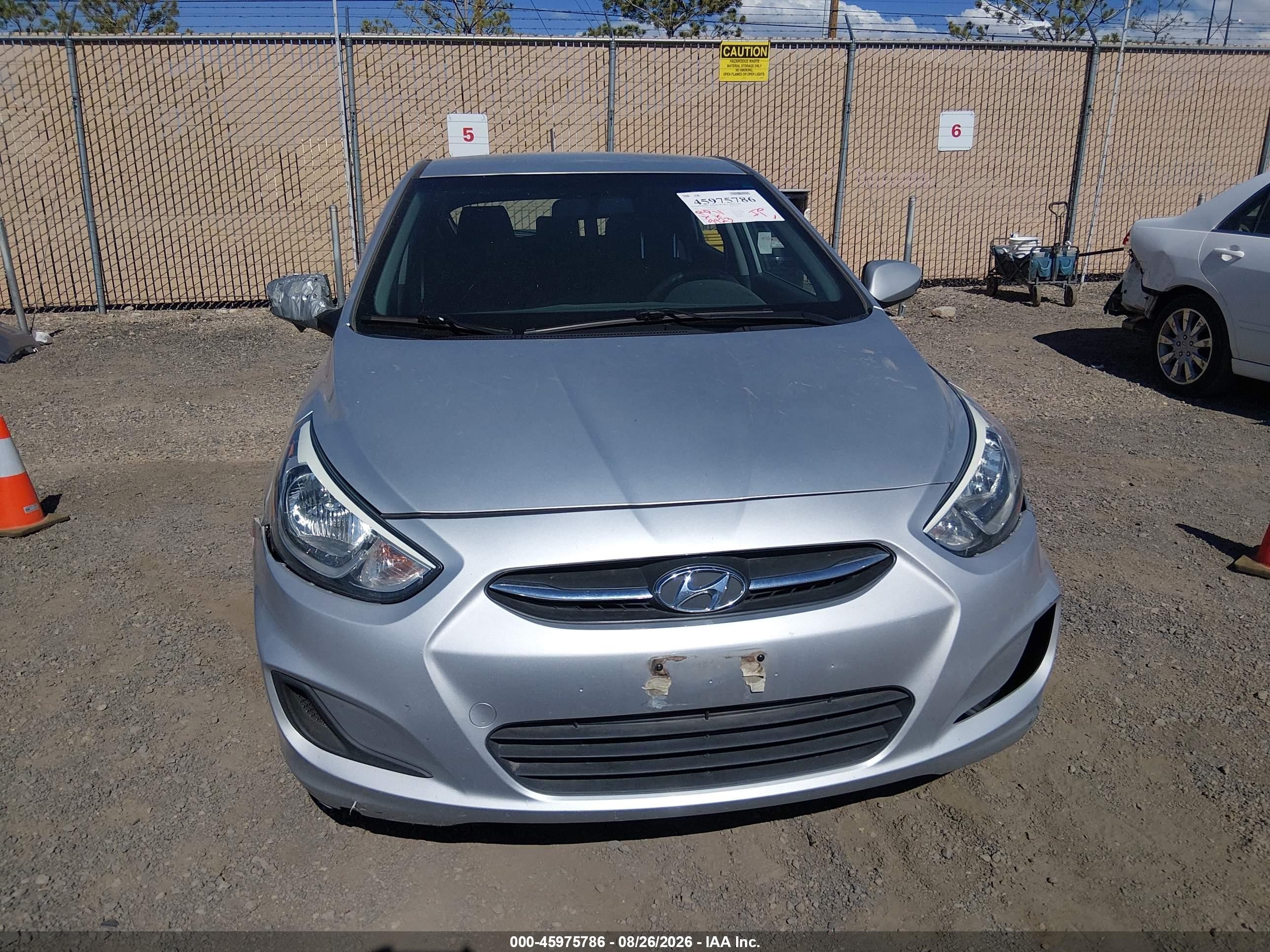 2015 Hyundai Accent Gs Silver vin: KMHCT5AE8FU206496
