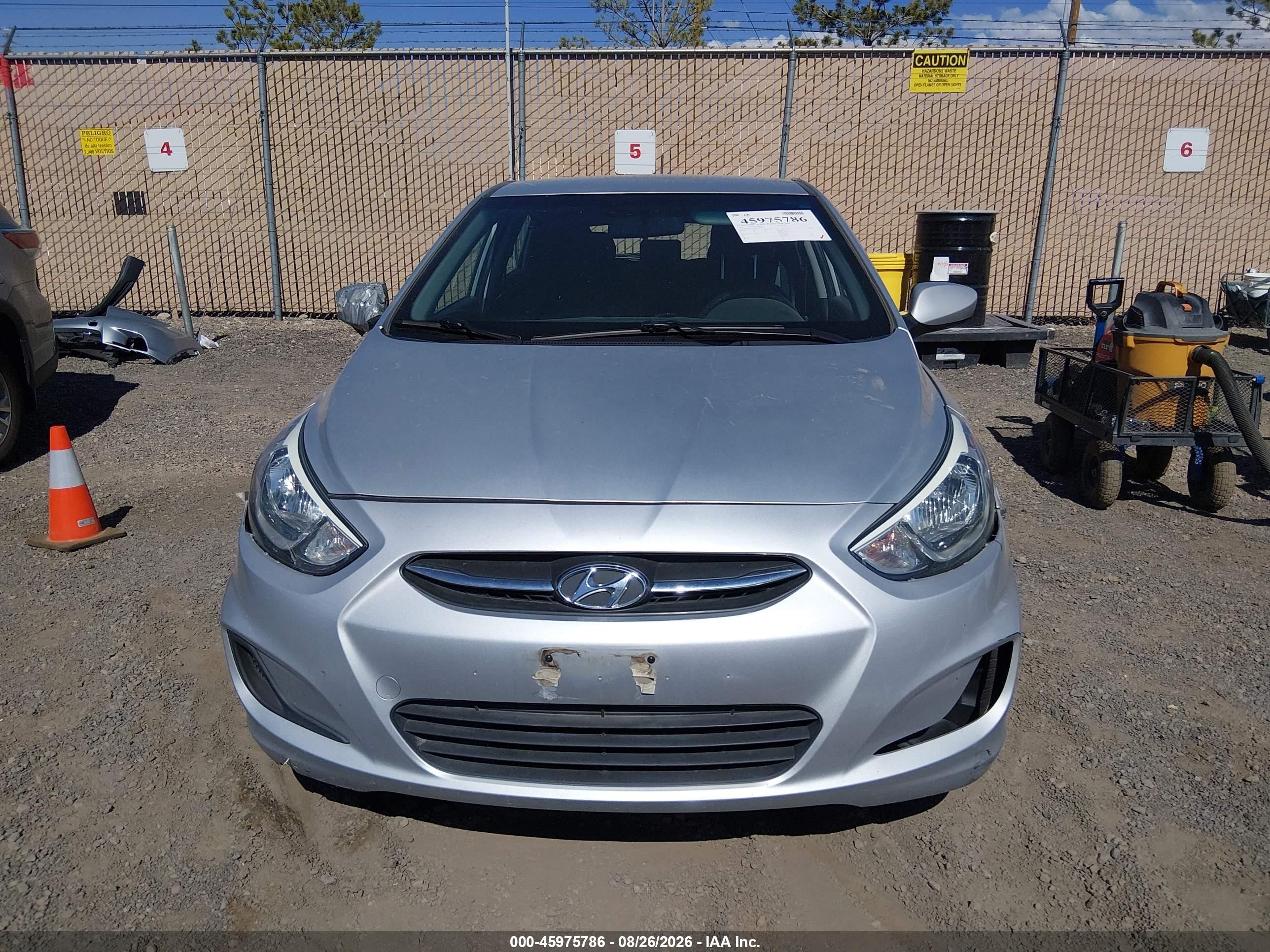 2015 Hyundai Accent Gs Silver vin: KMHCT5AE8FU206496