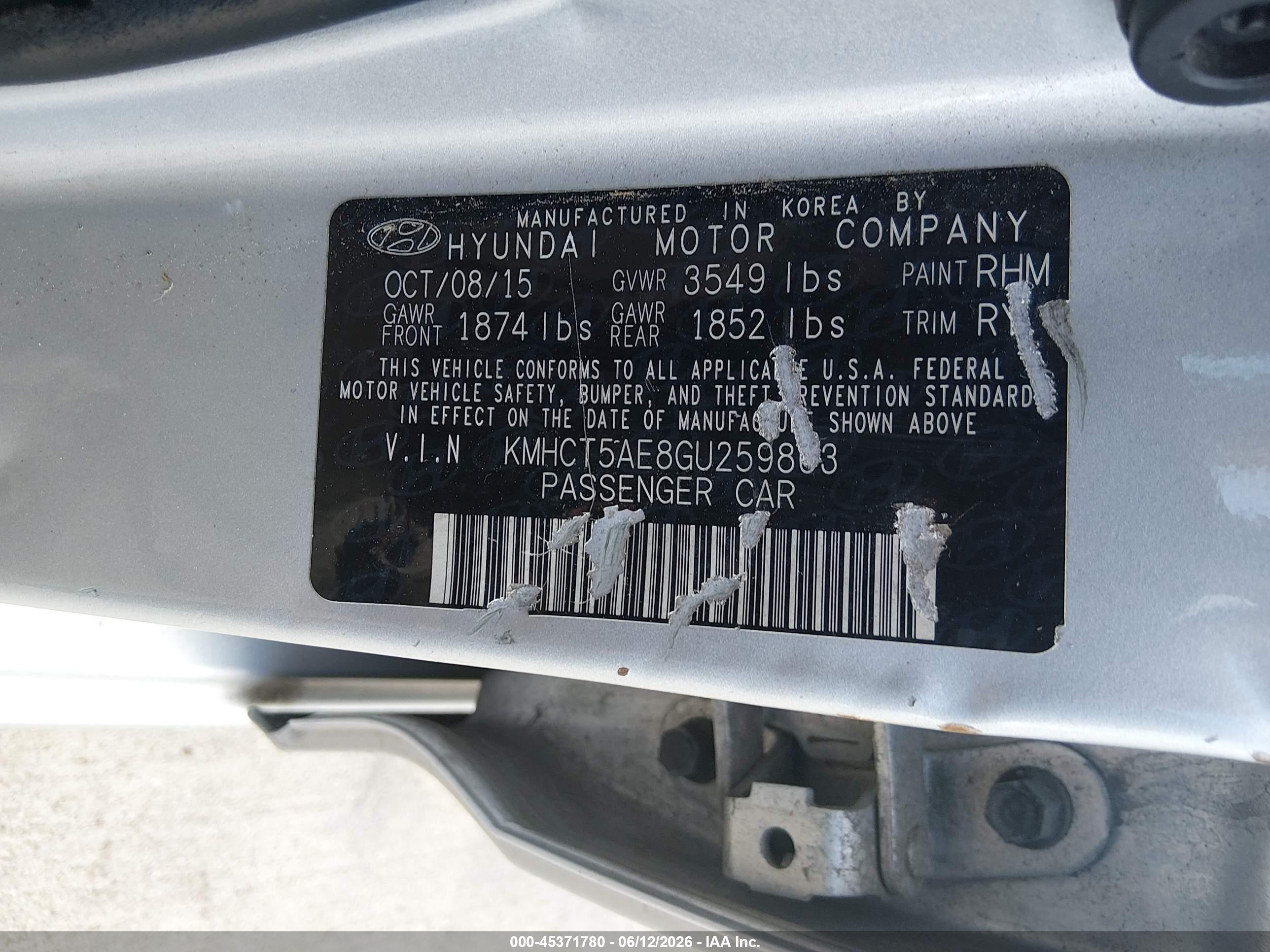 2016 Hyundai Accent Se Серебряный vin: KMHCT5AE8GU259863