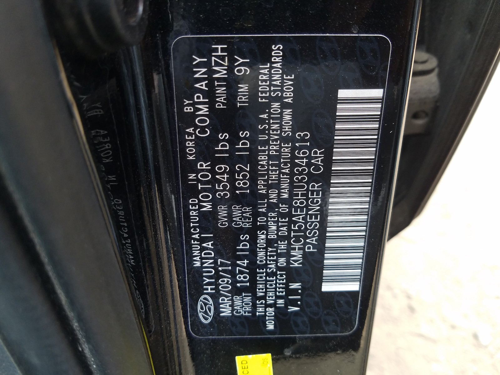 2017 Hyundai Accent Se Black vin: KMHCT5AE8HU334613