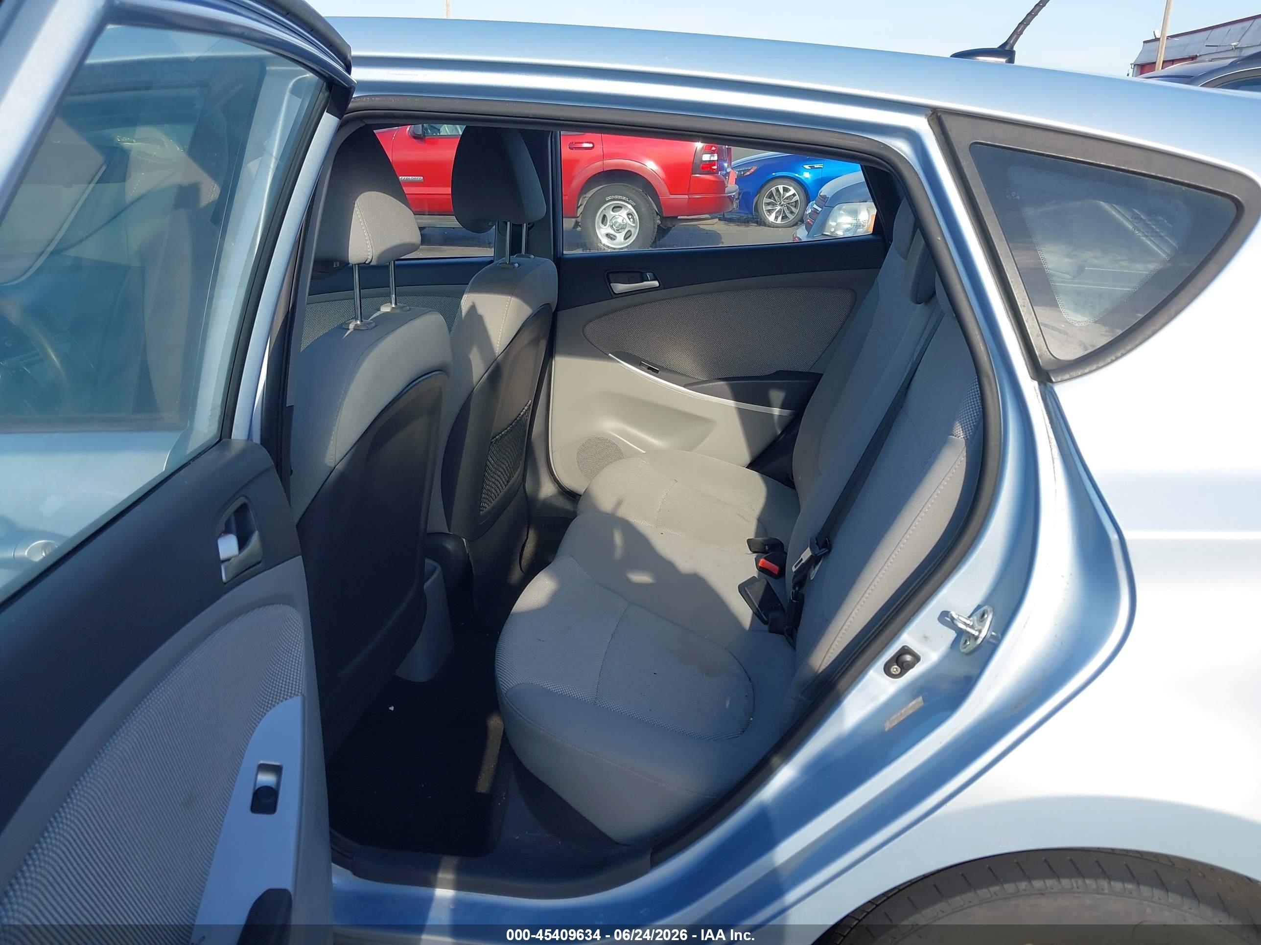 2012 Hyundai Accent Gs Light Blue vin: KMHCT5AE9CU011647
