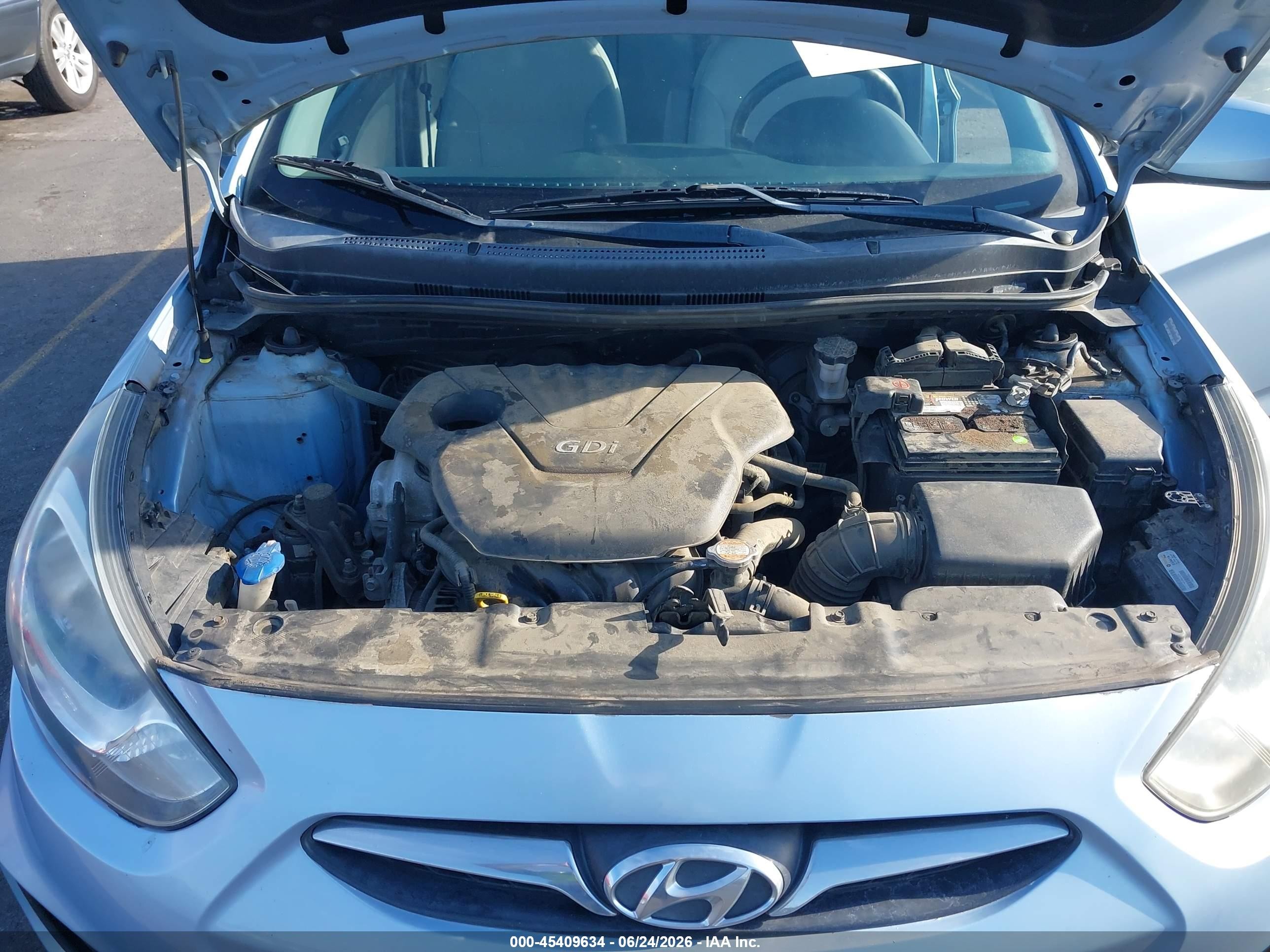 2012 Hyundai Accent Gs Light Blue vin: KMHCT5AE9CU011647