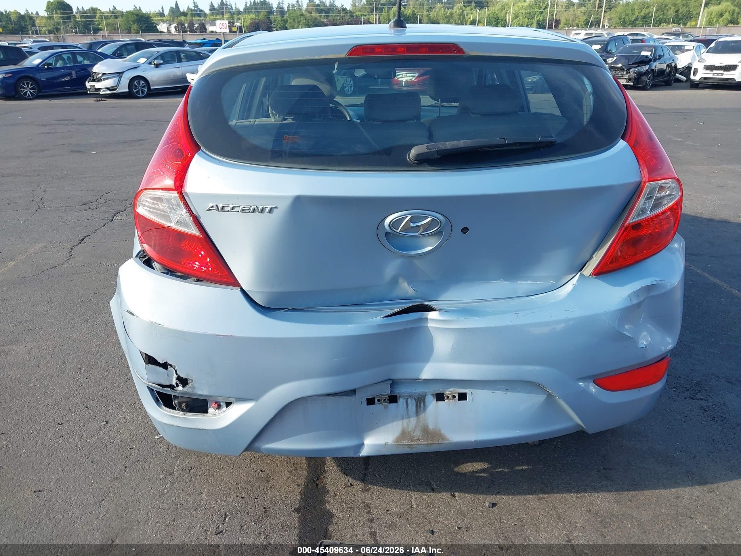 2012 Hyundai Accent Gs Light Blue vin: KMHCT5AE9CU011647