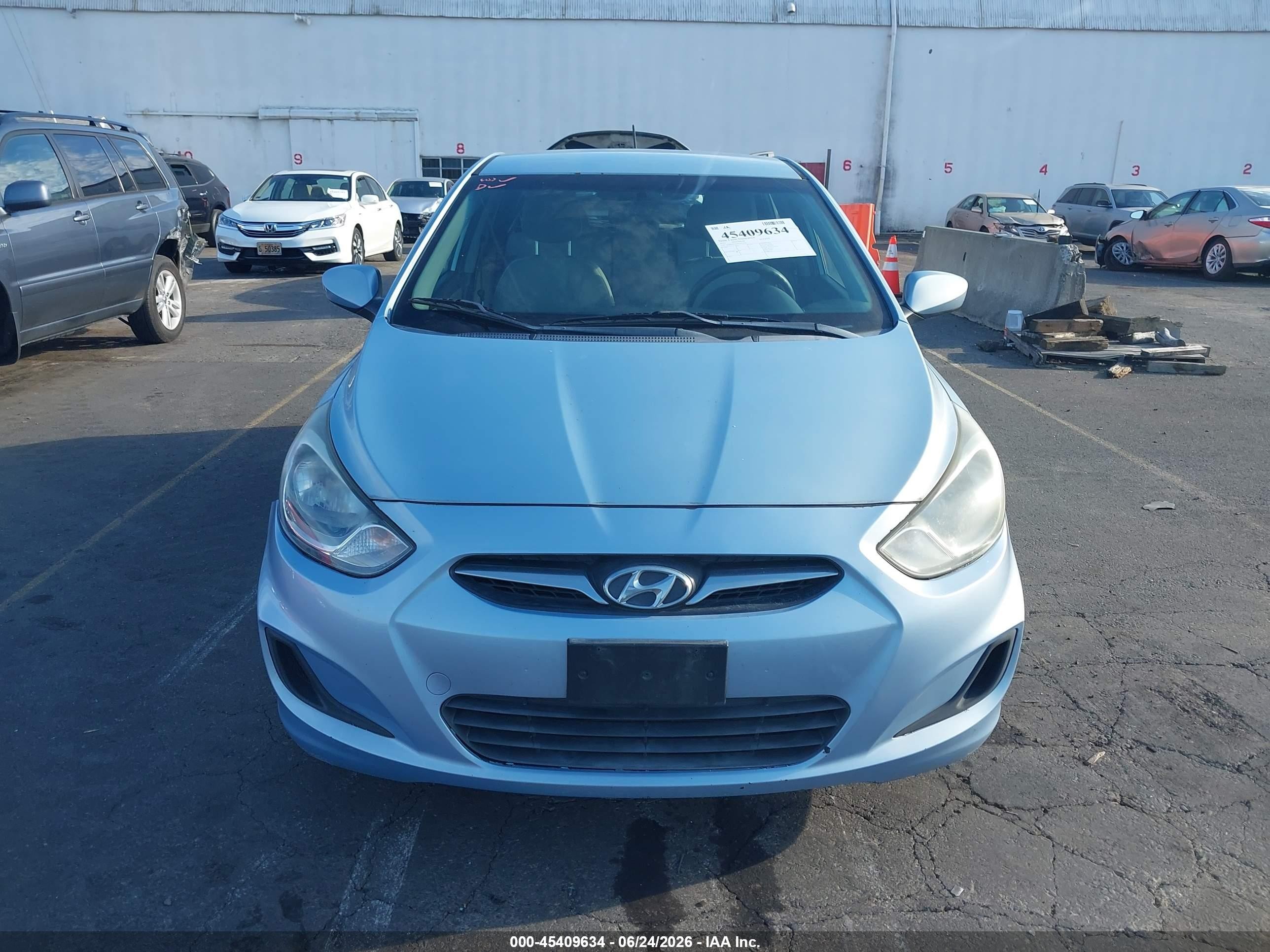 2012 Hyundai Accent Gs Light Blue vin: KMHCT5AE9CU011647