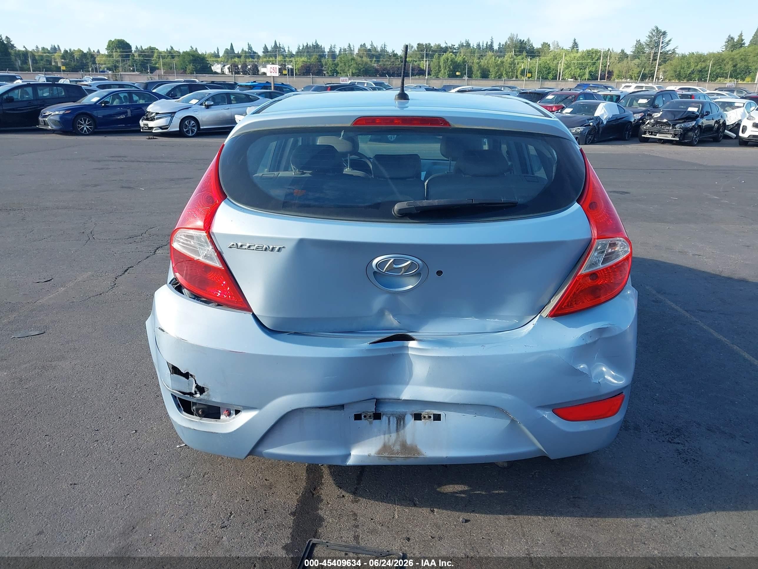 2012 Hyundai Accent Gs Light Blue vin: KMHCT5AE9CU011647