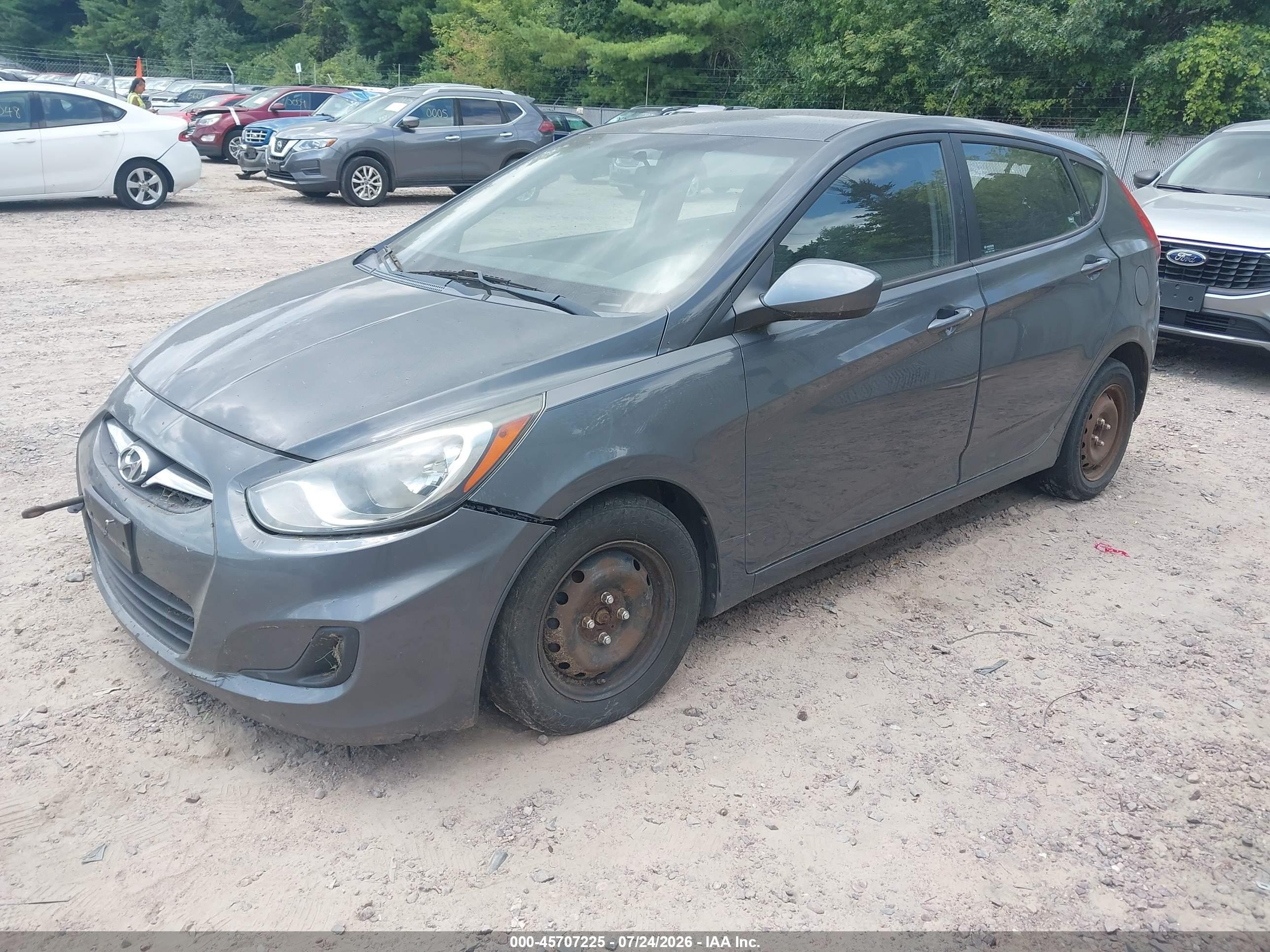 2012 Hyundai Accent Gs Gray vin: KMHCT5AE9CU016380
