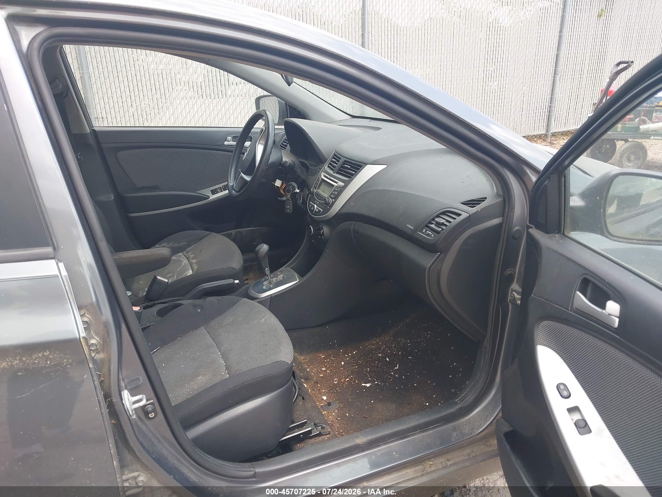 2012 Hyundai Accent Gs Gray vin: KMHCT5AE9CU016380