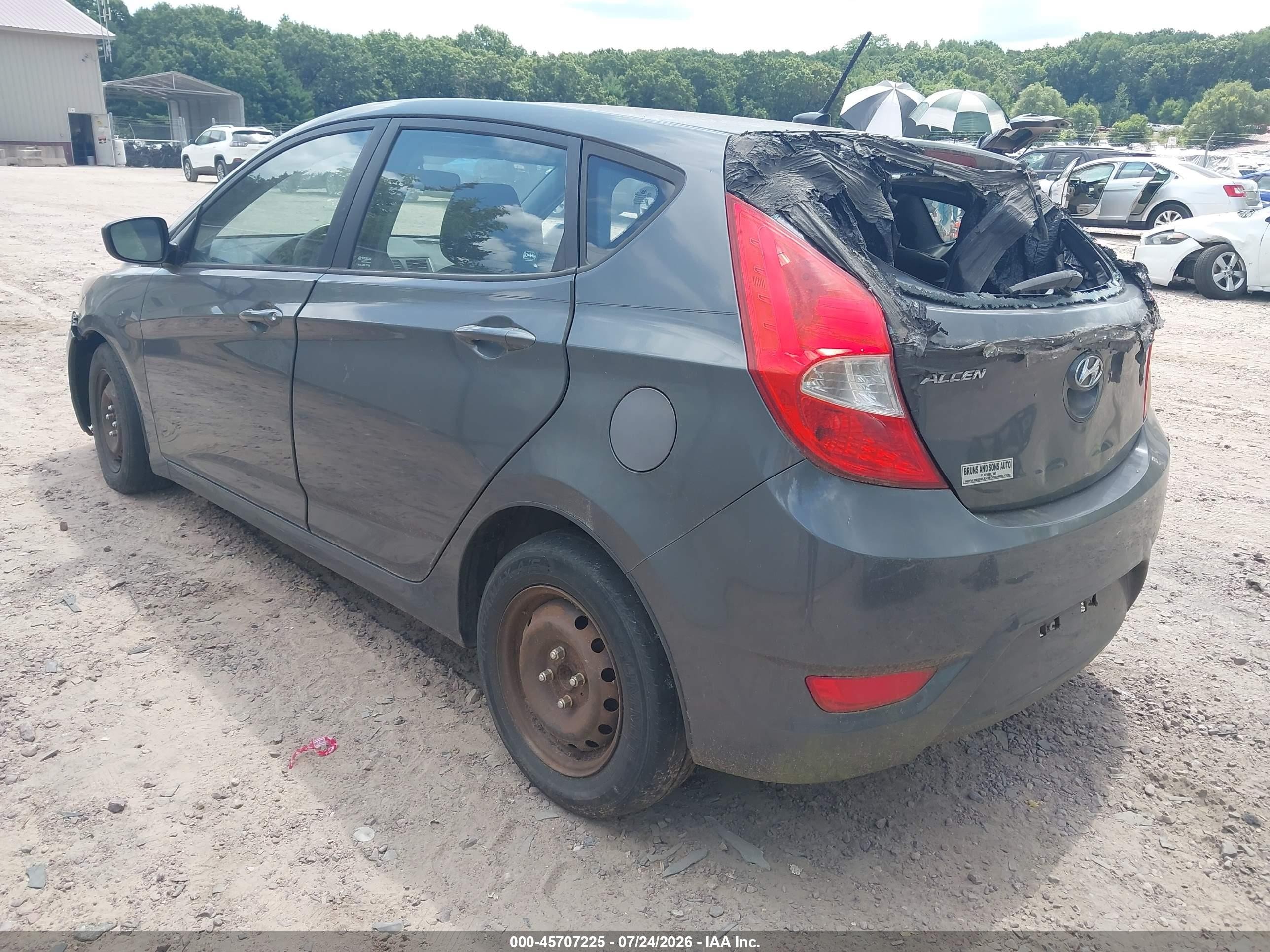 2012 Hyundai Accent Gs Gray vin: KMHCT5AE9CU016380