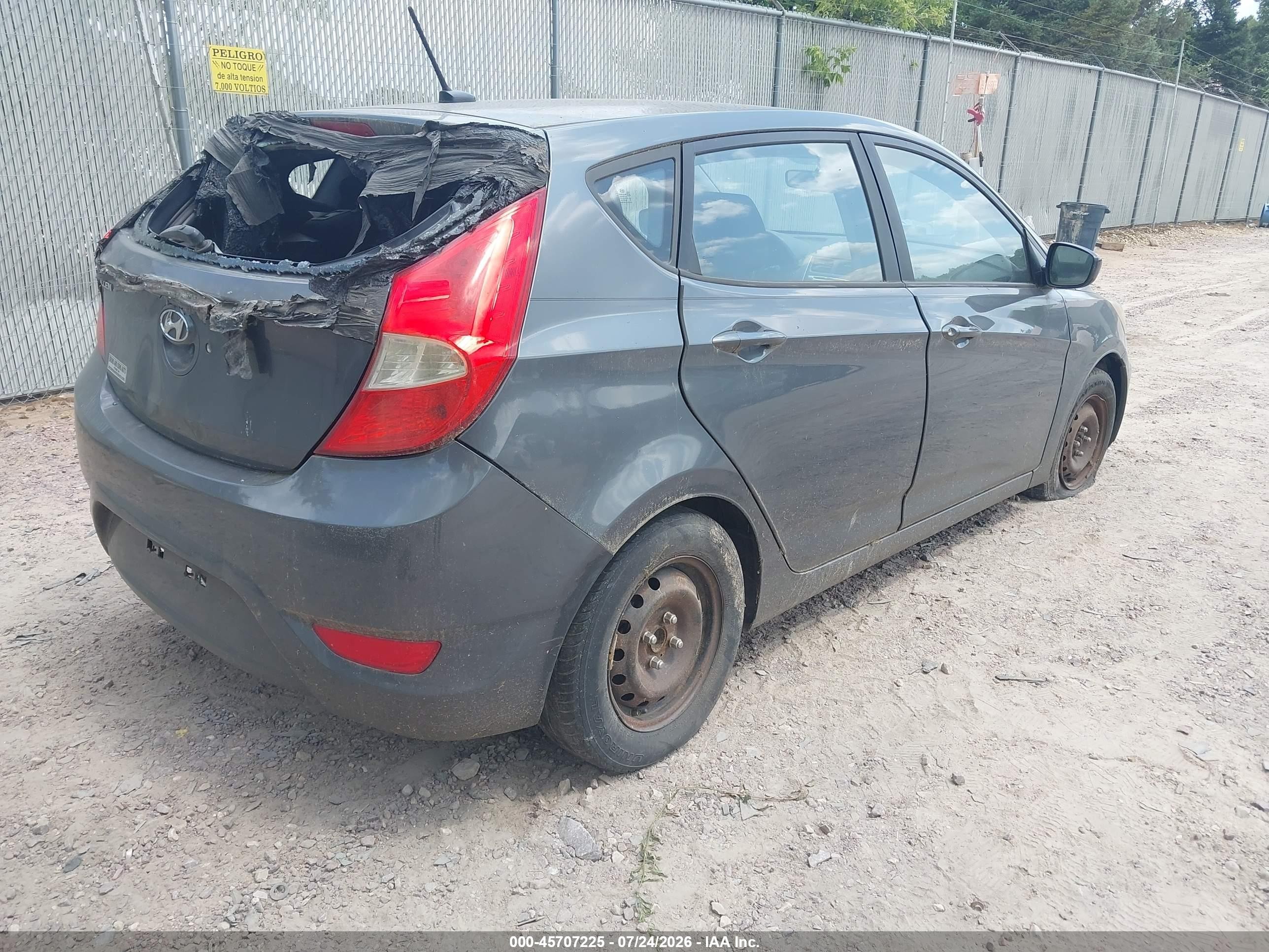 2012 Hyundai Accent Gs Gray vin: KMHCT5AE9CU016380