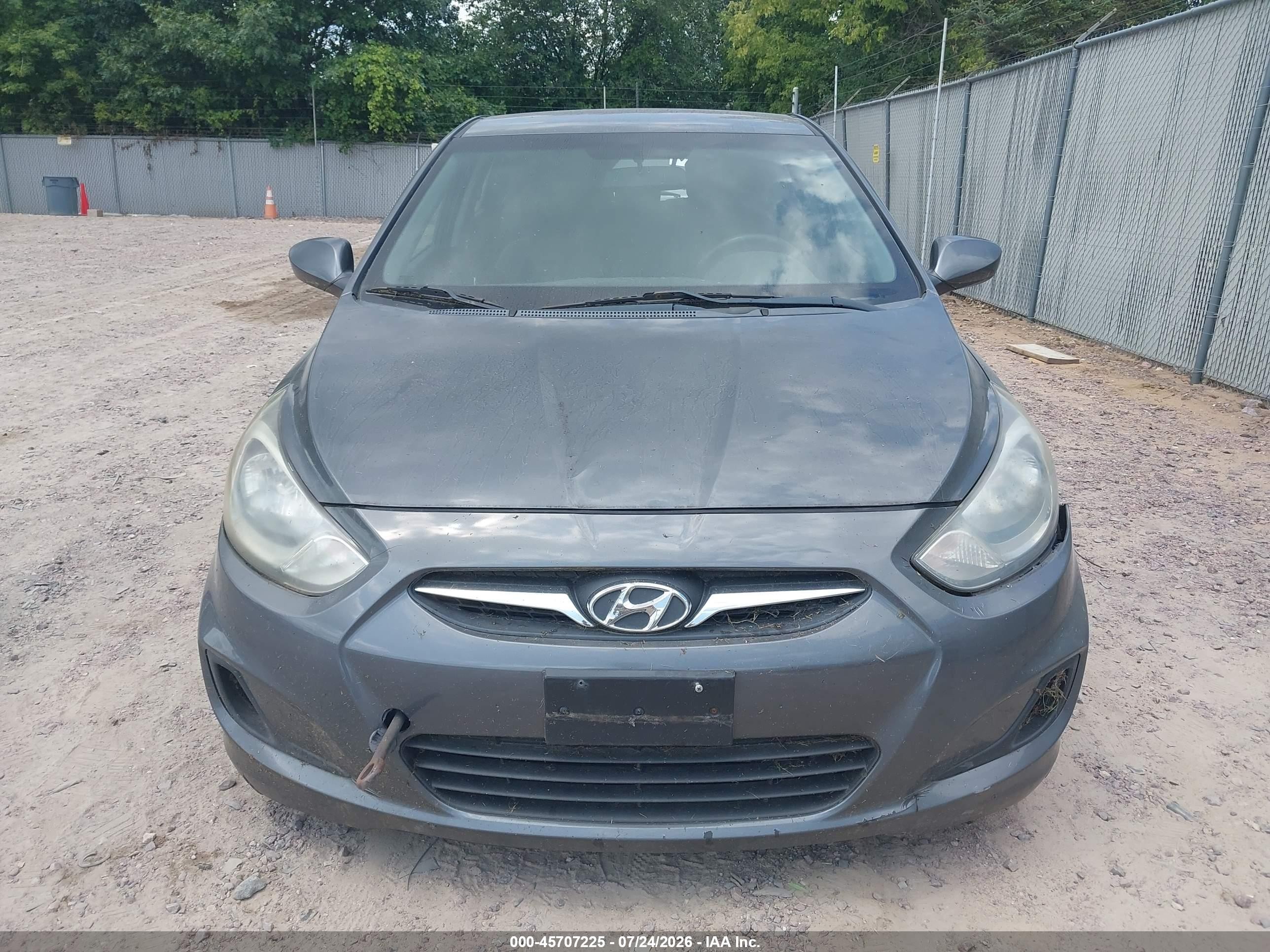 2012 Hyundai Accent Gs Gray vin: KMHCT5AE9CU016380