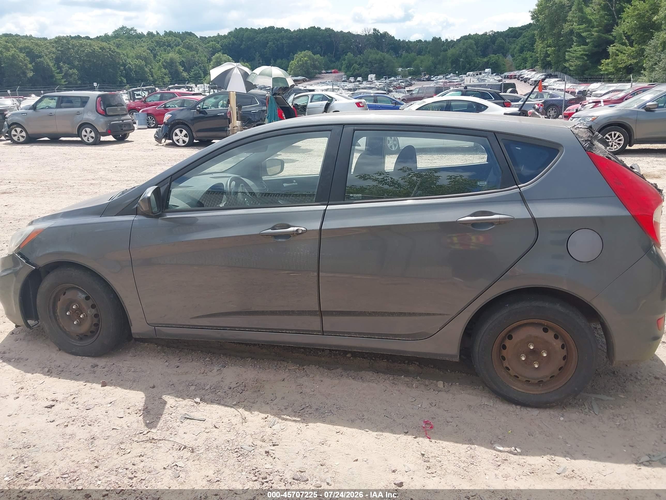 2012 Hyundai Accent Gs Gray vin: KMHCT5AE9CU016380
