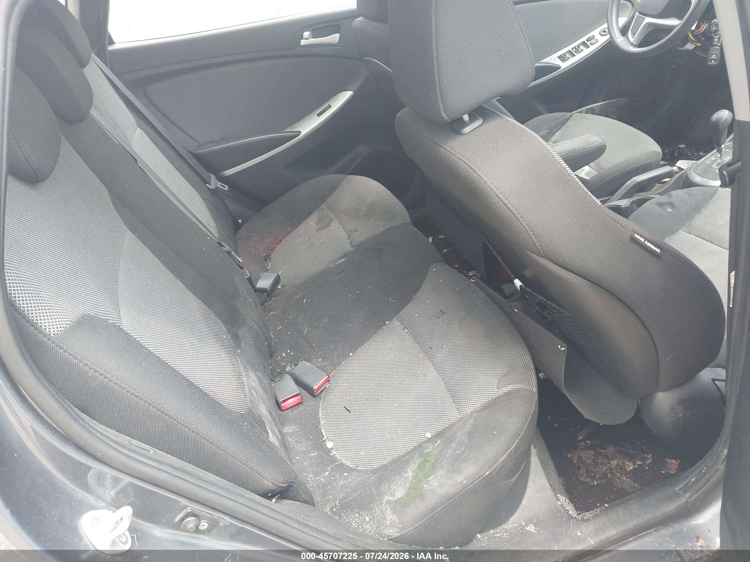 2012 Hyundai Accent Gs Gray vin: KMHCT5AE9CU016380