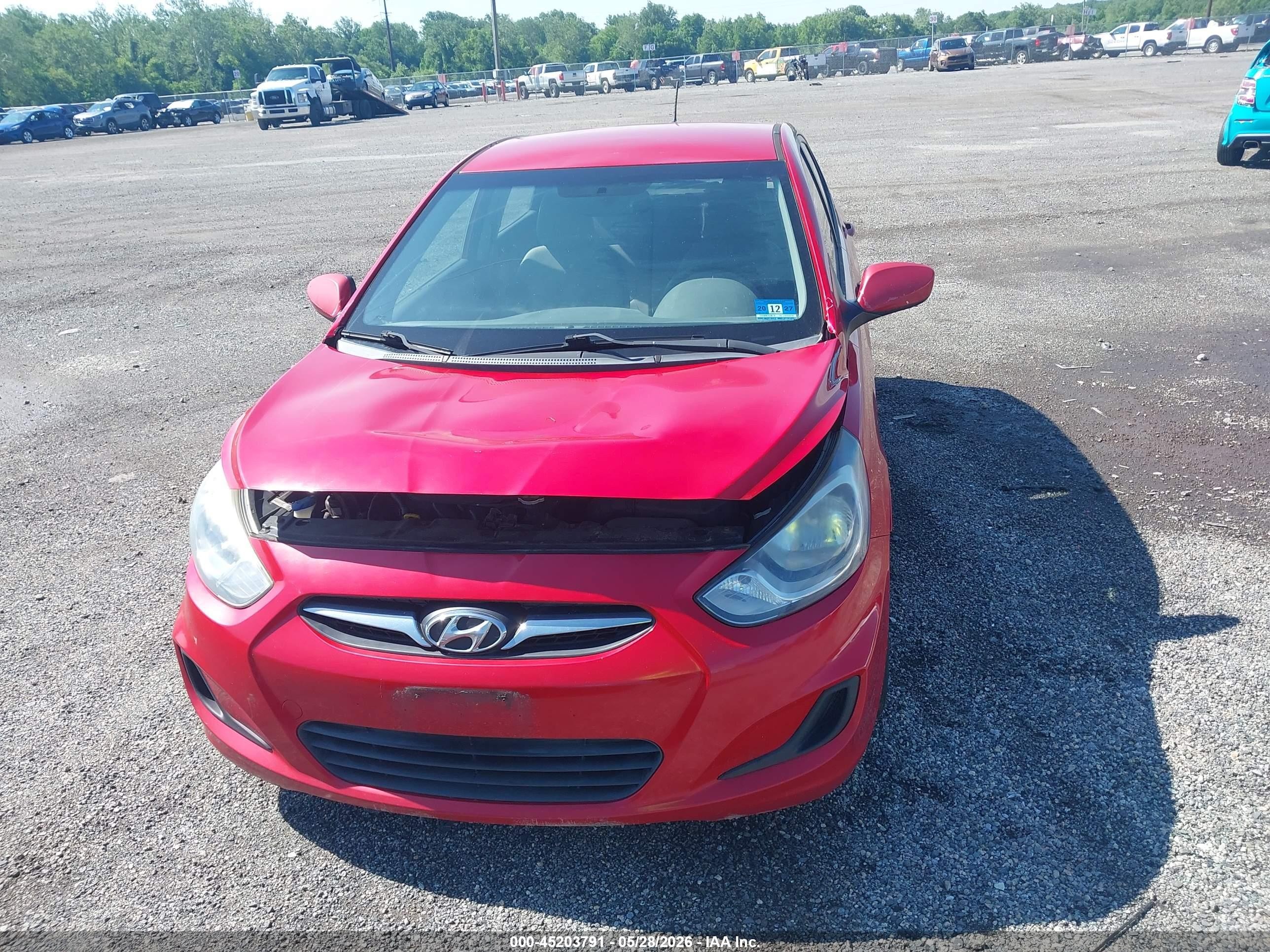 2013 Hyundai Accent Gs Red vin: KMHCT5AE9DU081764