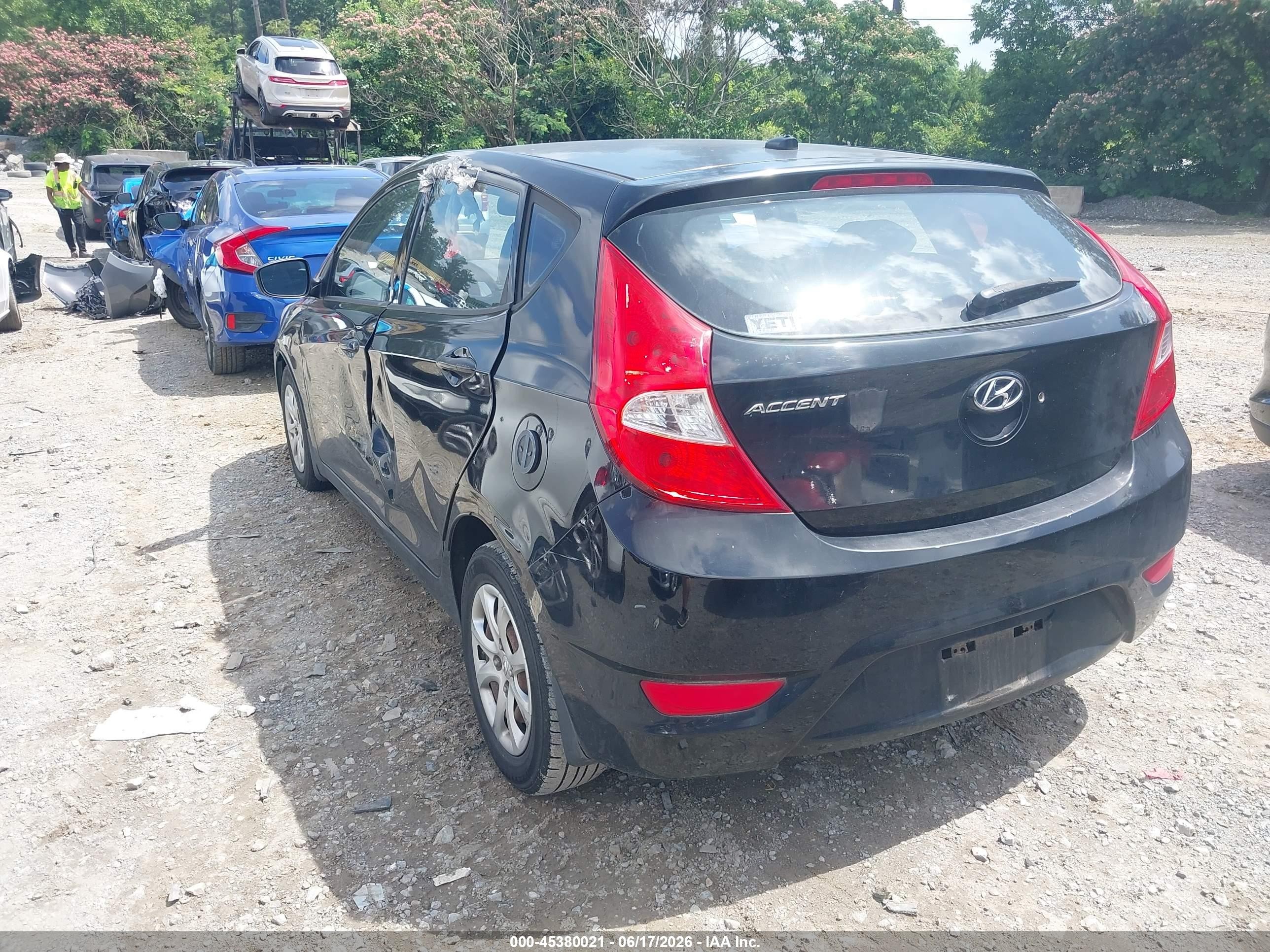 2013 Hyundai Accent Gs Black vin: KMHCT5AE9DU094112