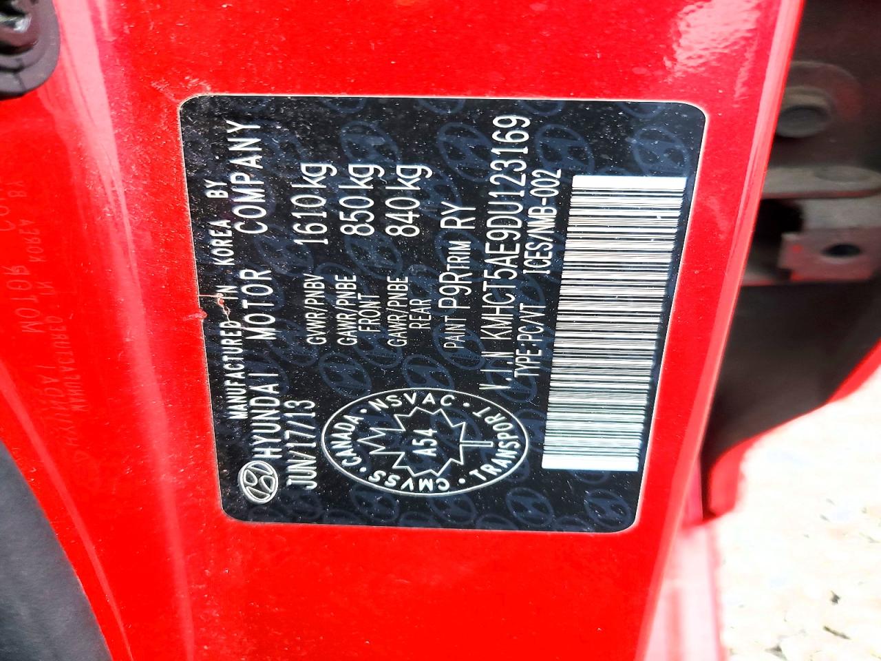 2013 Hyundai Accent Gs Red vin: KMHCT5AE9DU123169