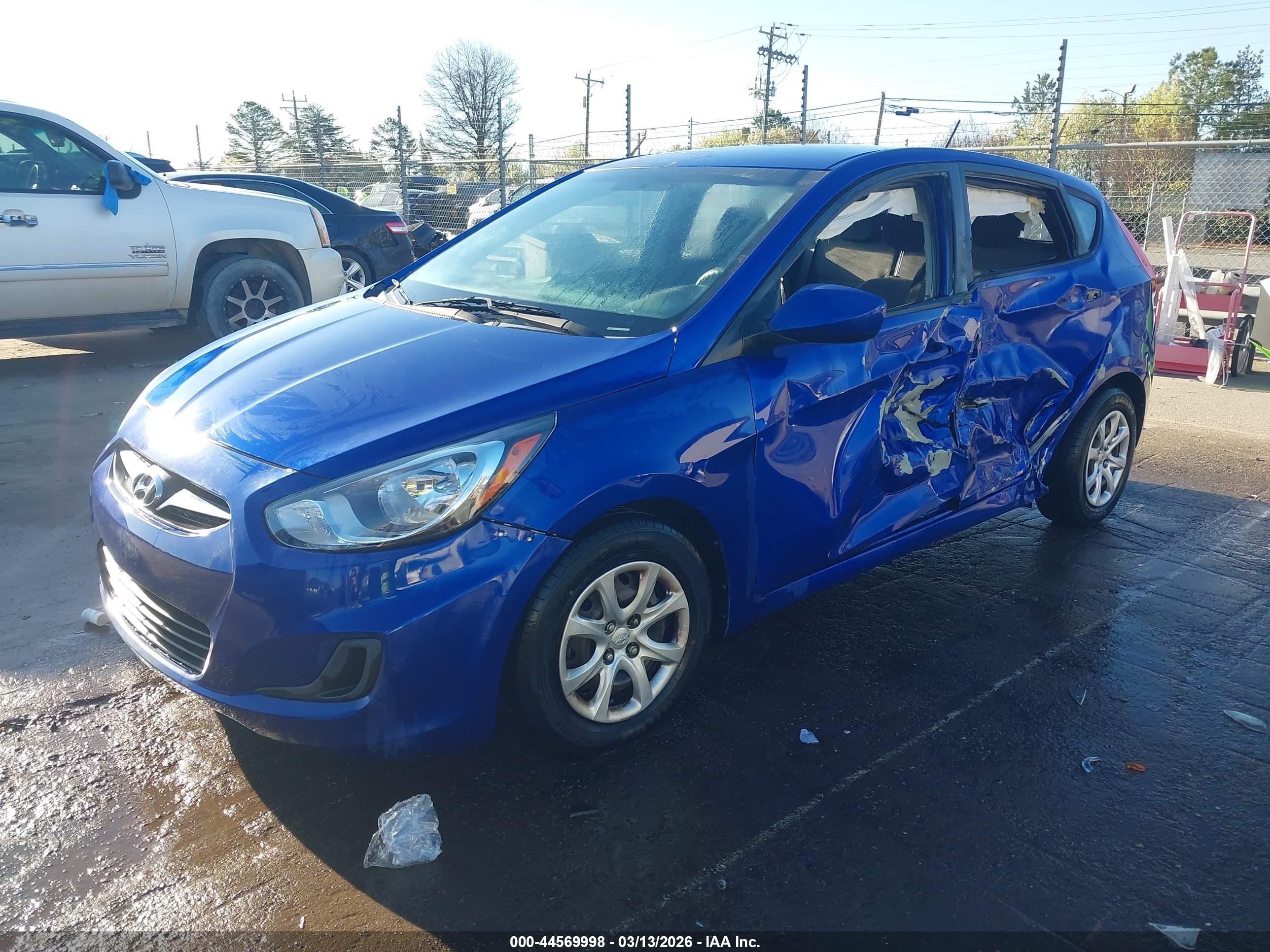 2013 Hyundai Accent Gs Синий vin: KMHCT5AE9DU127500