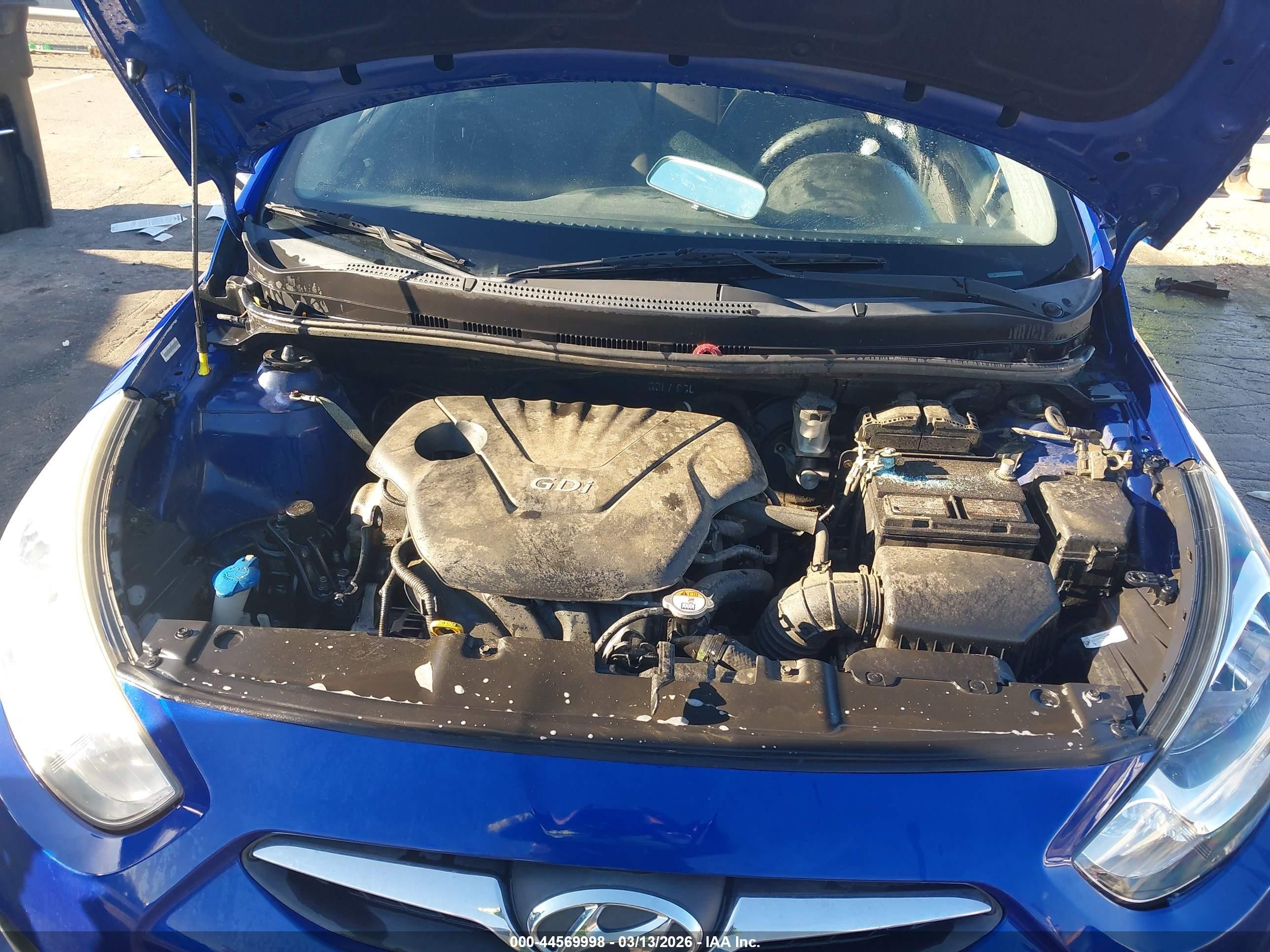 2013 Hyundai Accent Gs Синий vin: KMHCT5AE9DU127500