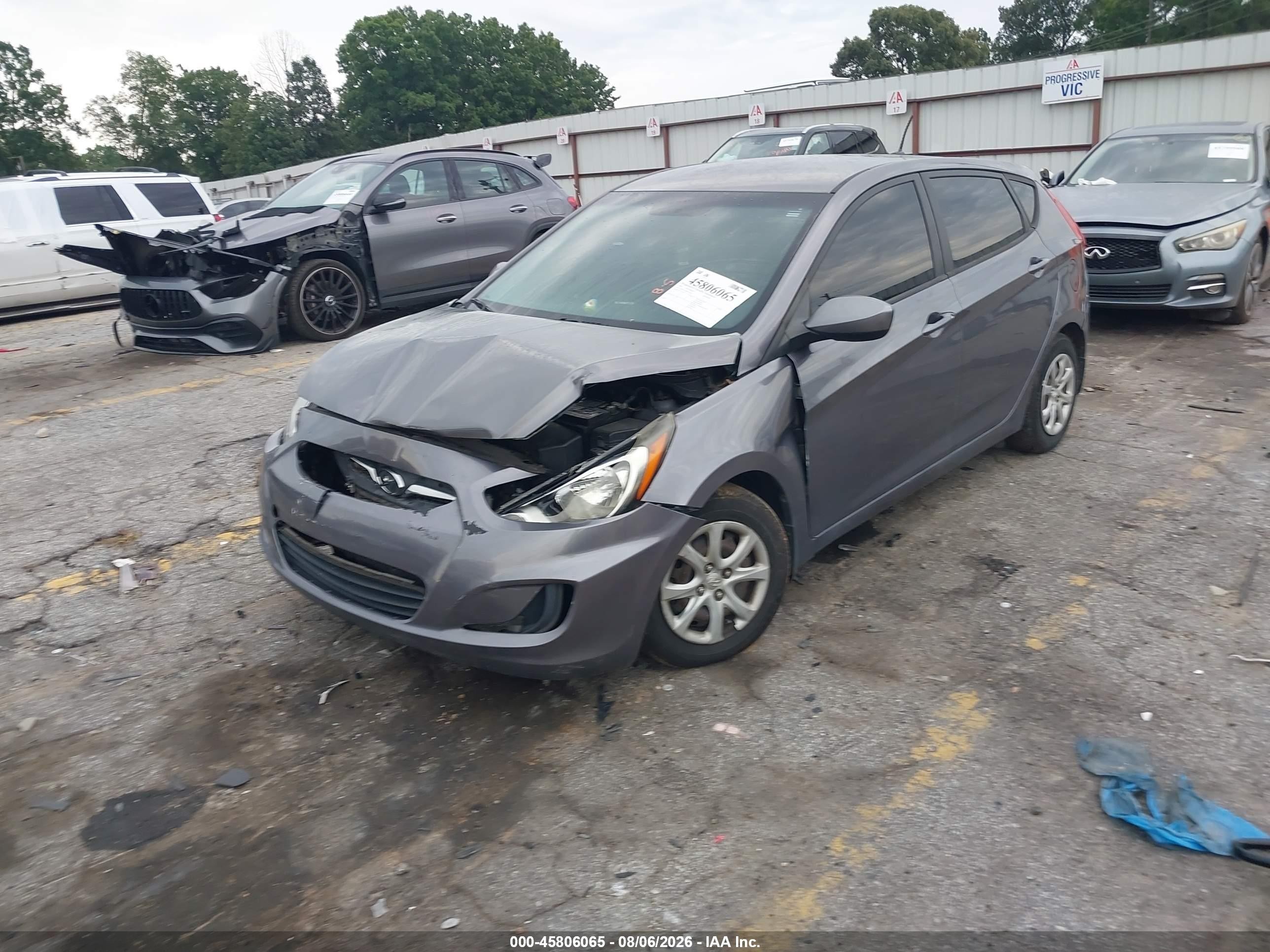 2014 Hyundai Accent Gs Серый vin: KMHCT5AE9EU194132