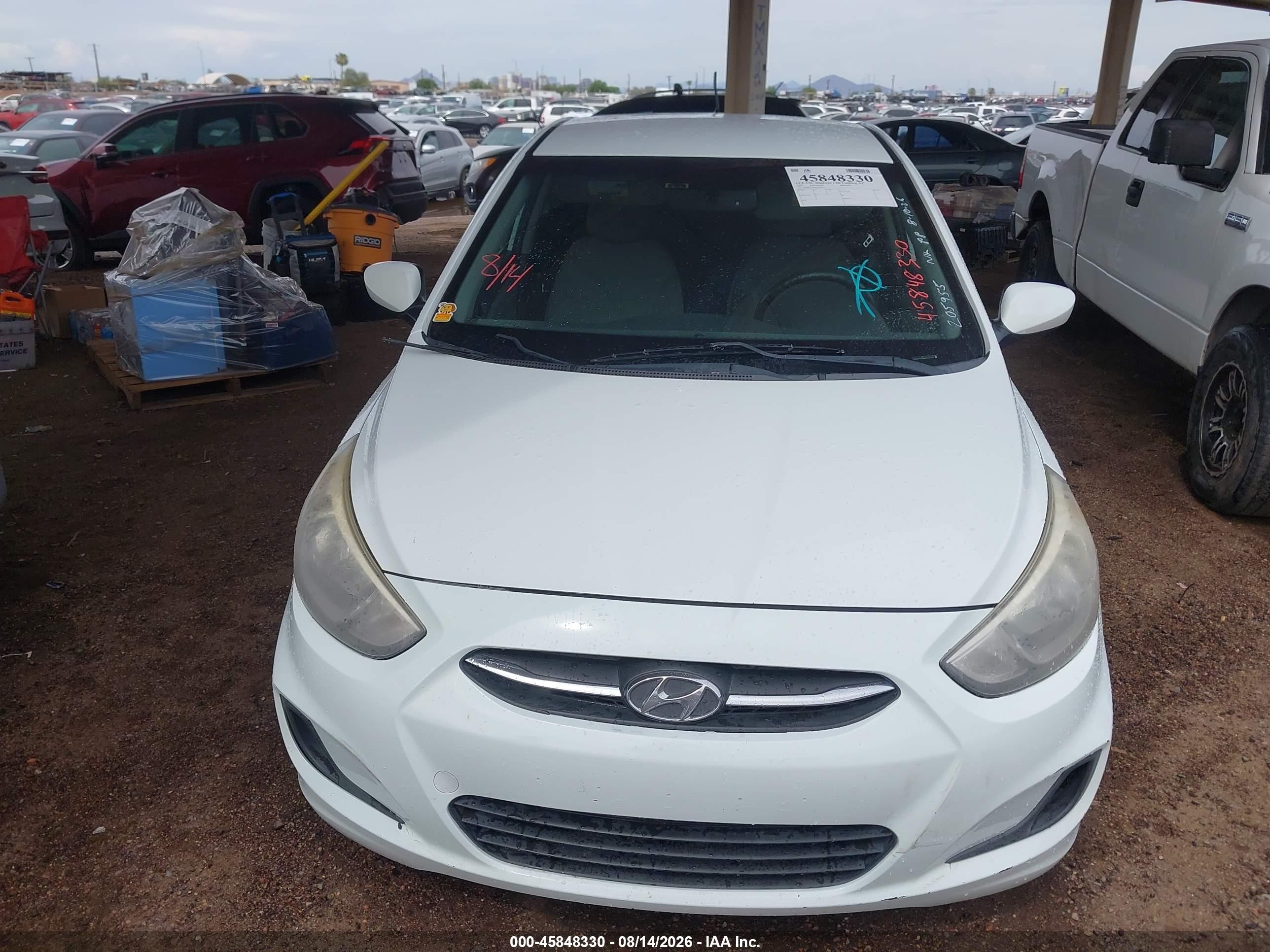 2015 Hyundai Accent Gs White vin: KMHCT5AE9FU205955