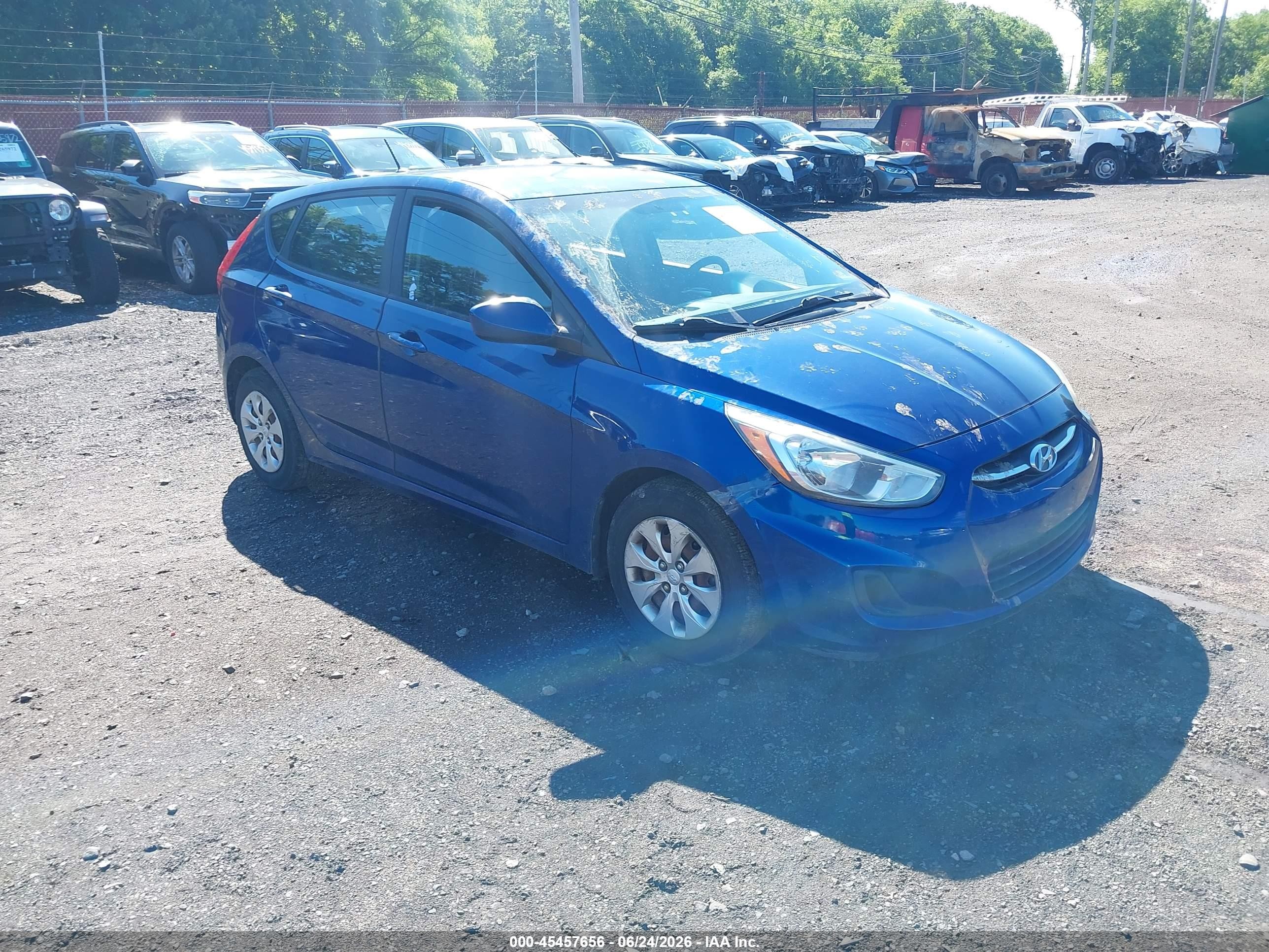 2015 Hyundai Accent Gs Blue vin: KMHCT5AE9FU213697