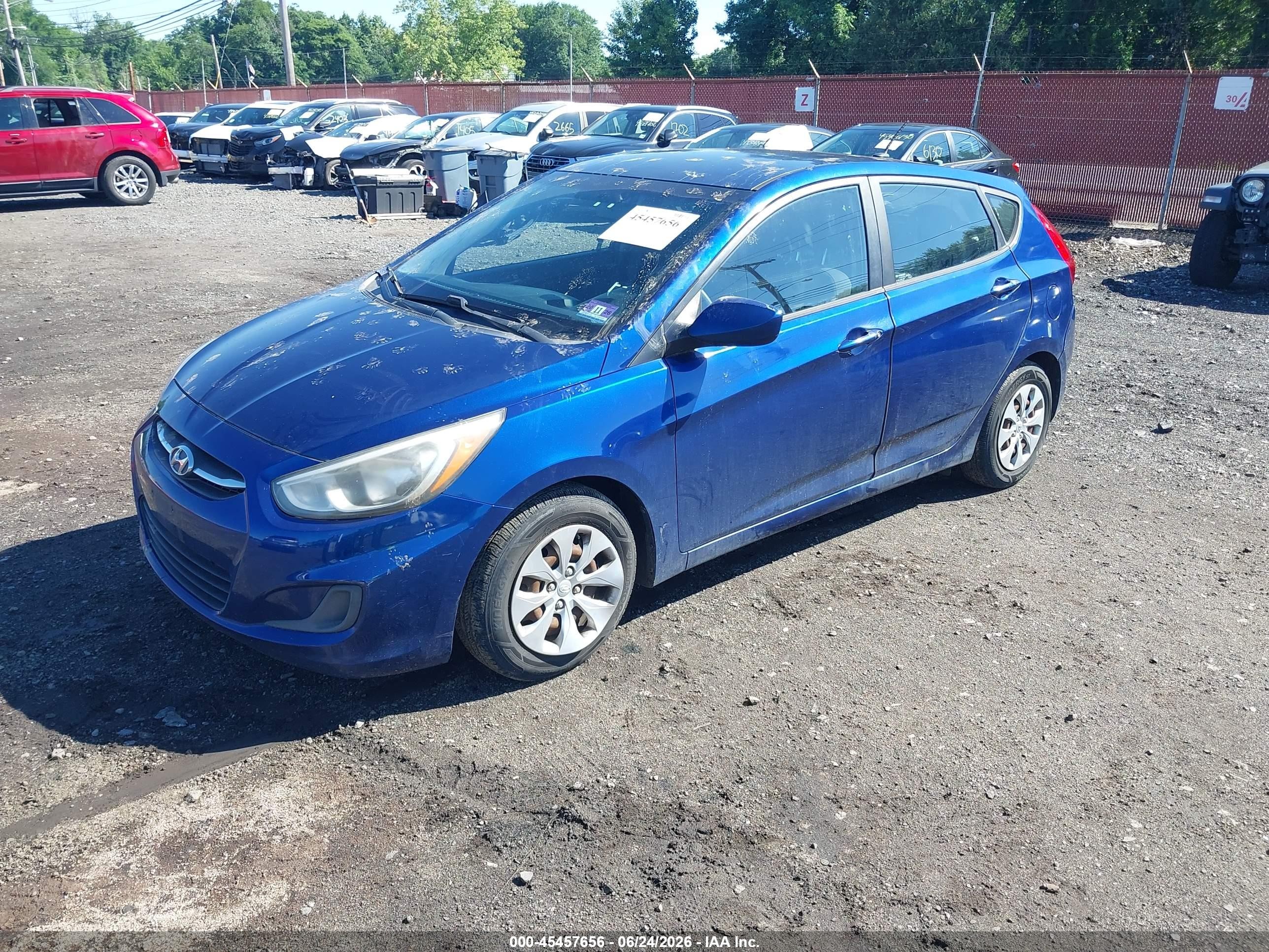 2015 Hyundai Accent Gs Blue vin: KMHCT5AE9FU213697