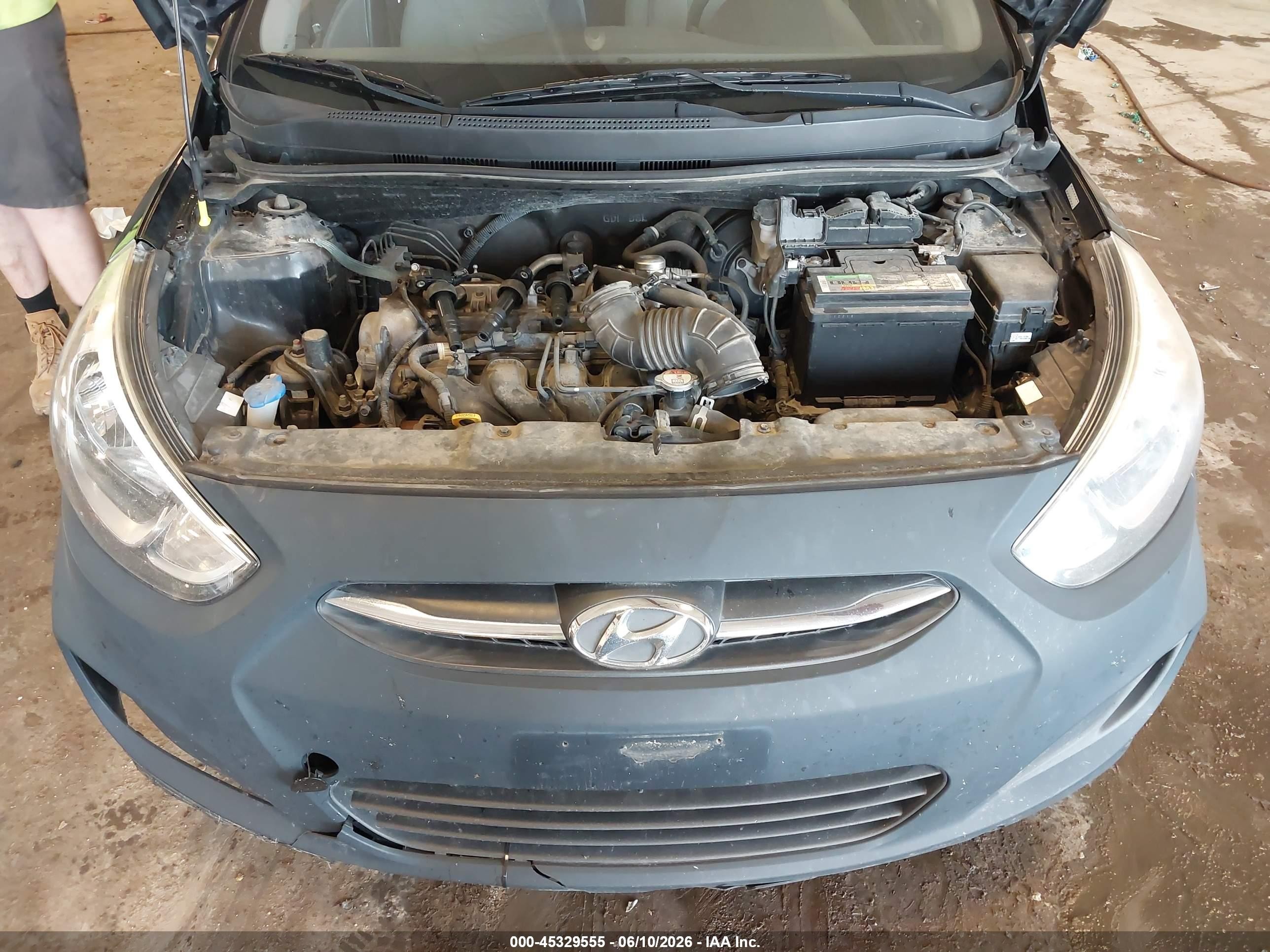 2015 Hyundai Accent Gs Black vin: KMHCT5AE9FU220438