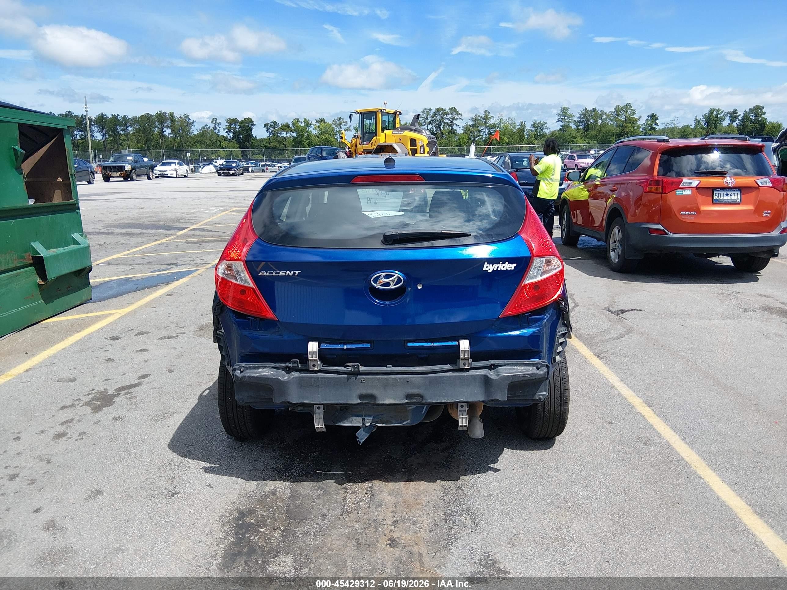 2015 Hyundai Accent Gs Синий vin: KMHCT5AE9FU222691