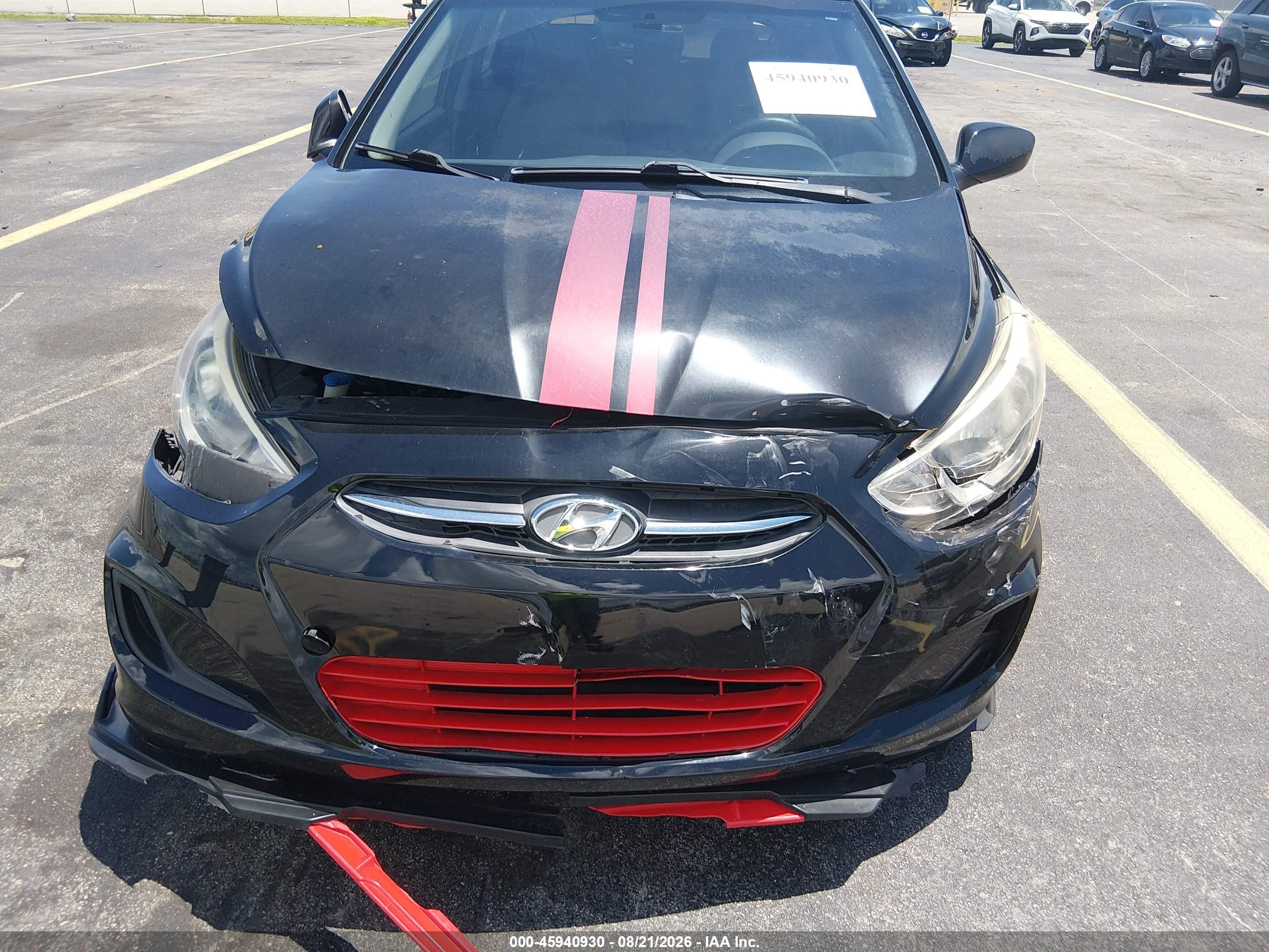 2015 Hyundai Accent Gs Black vin: KMHCT5AEOFU226077