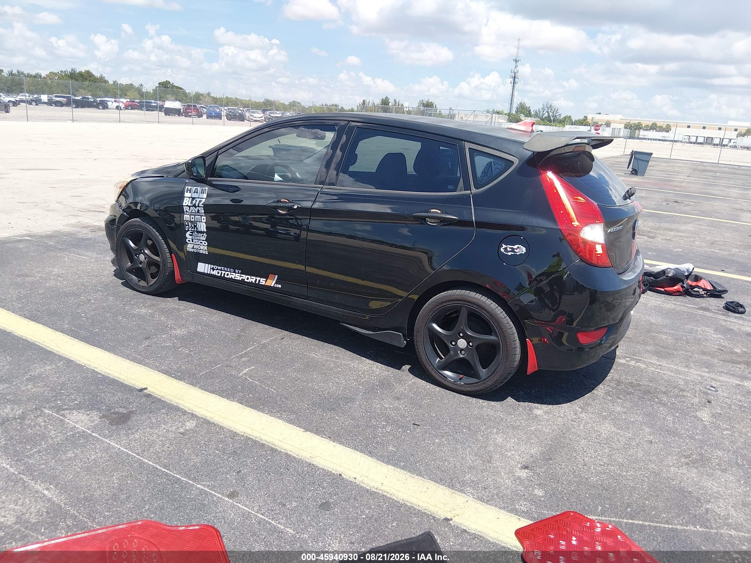 2015 Hyundai Accent Gs Black vin: KMHCT5AEOFU226077