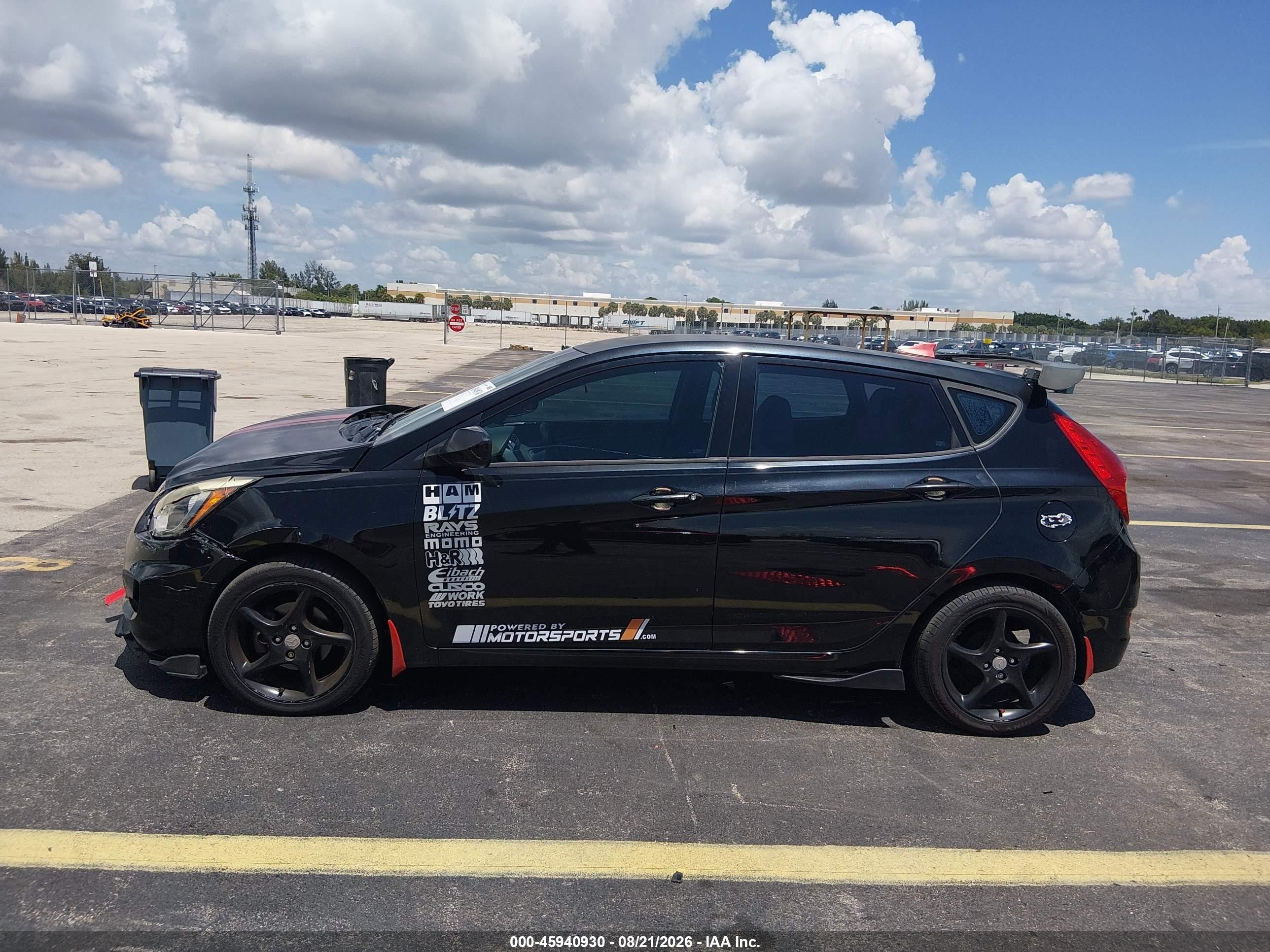 2015 Hyundai Accent Gs Black vin: KMHCT5AEOFU226077