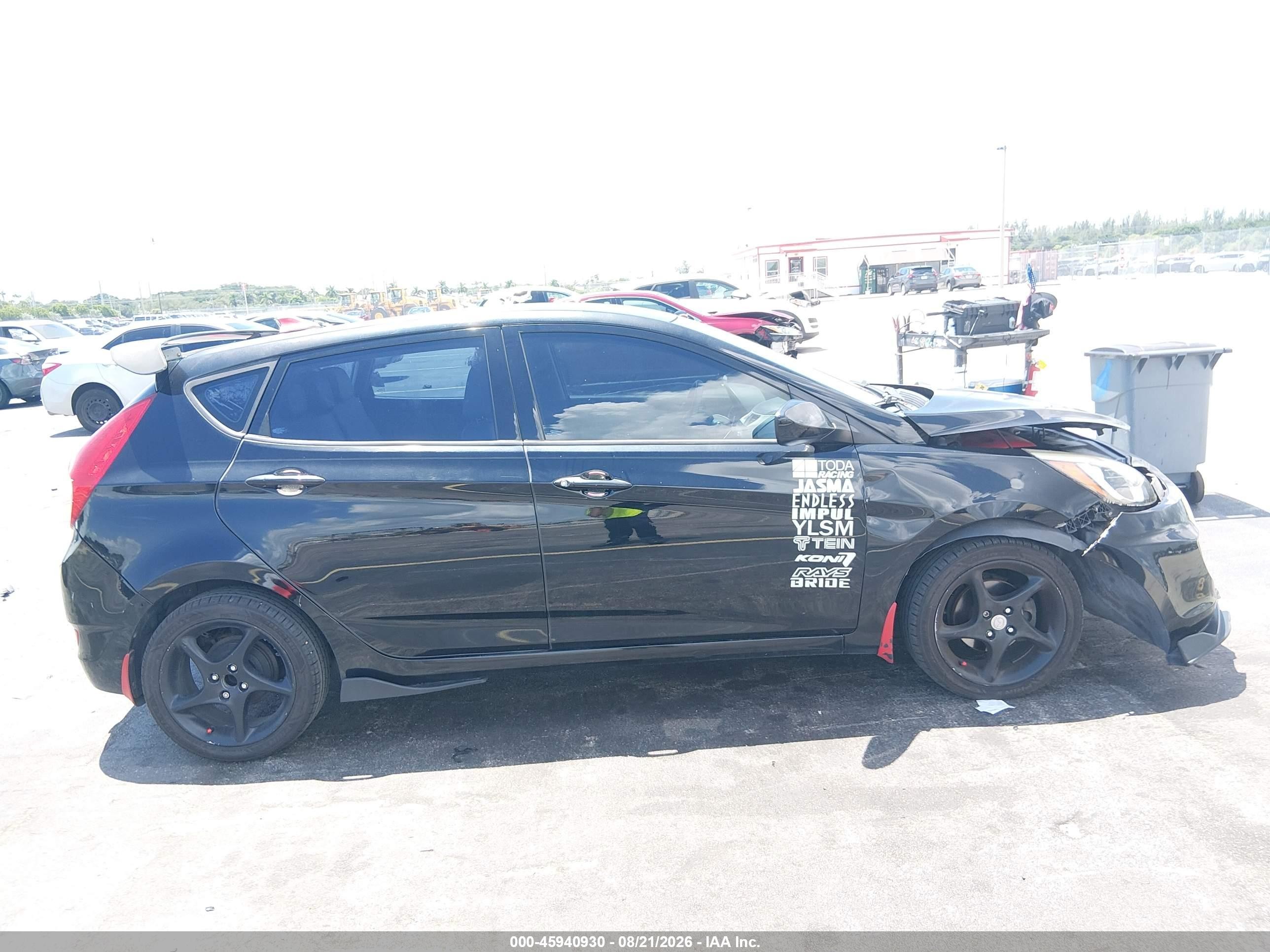2015 Hyundai Accent Gs Black vin: KMHCT5AEOFU226077