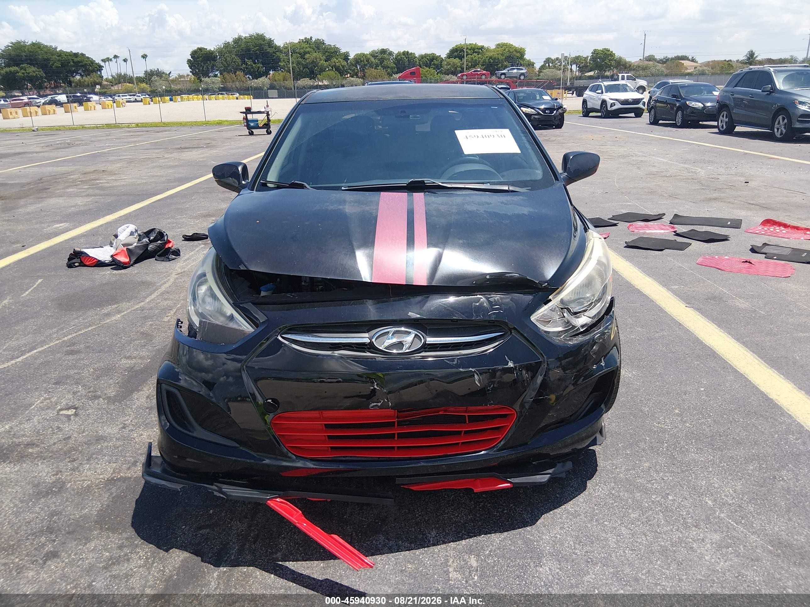 2015 Hyundai Accent Gs Black vin: KMHCT5AEOFU226077