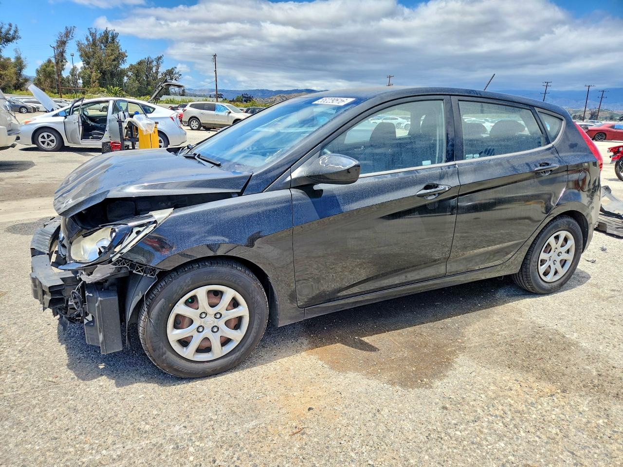 2012 Hyundai Accent Gs Black vin: KMHCT5AEXCU017540
