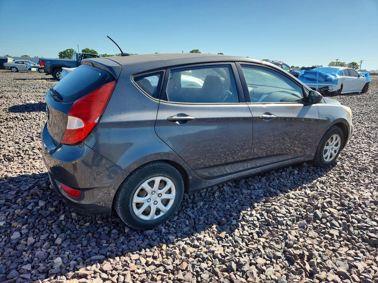 2012 Hyundai Accent Gs Gray vin: KMHCT5AEXCU029090
