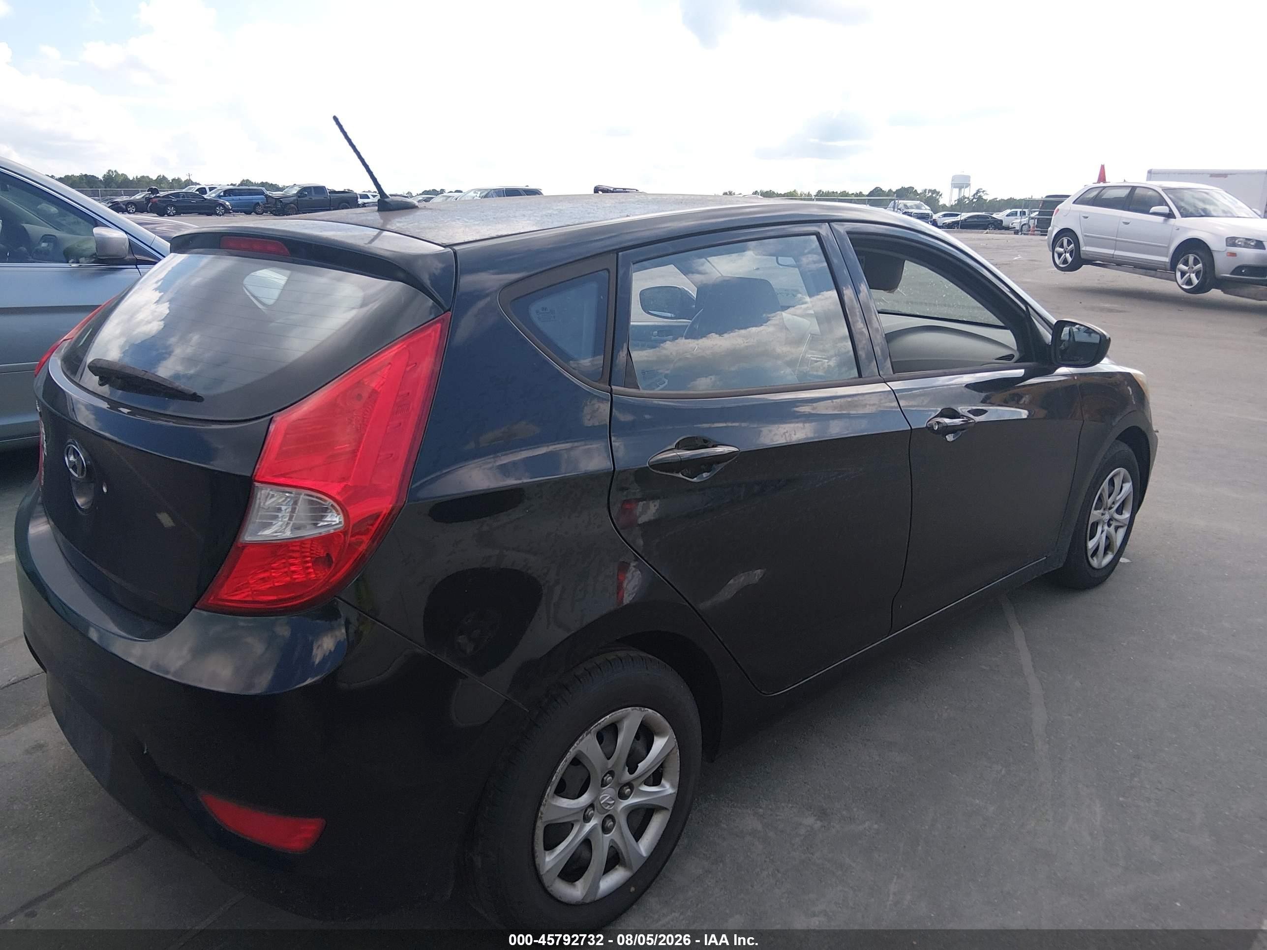 2012 Hyundai Accent Gs Black vin: KMHCT5AEXCU032815