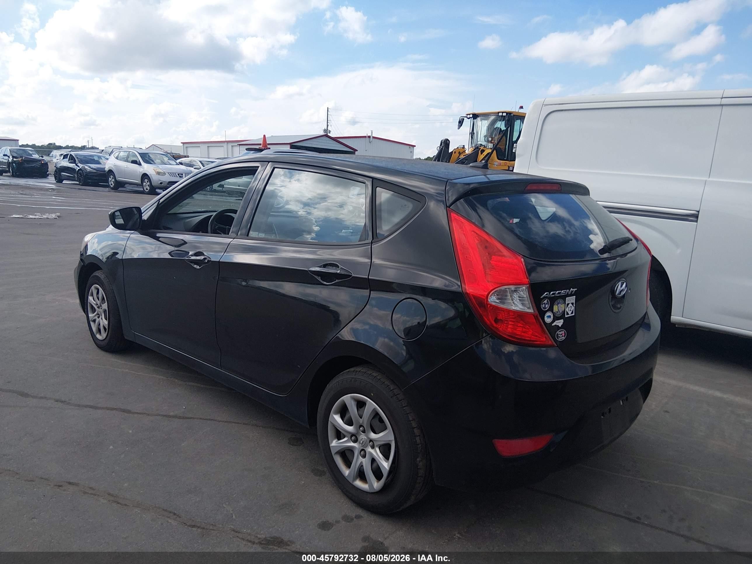 2012 Hyundai Accent Gs Black vin: KMHCT5AEXCU032815